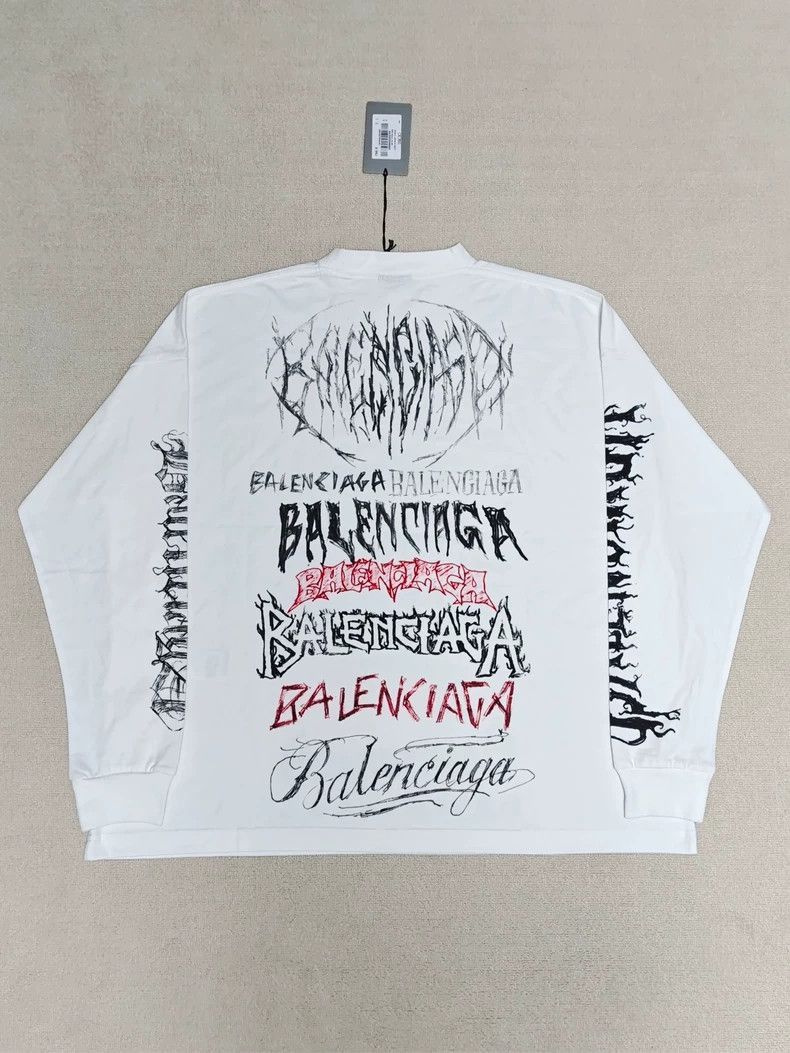 Balenciaga Balenciaga Balenciaga Long Sleeve DIY Mental Tee-2506 Size US M / EU 48-50 / 2 - 2 Thumbnail