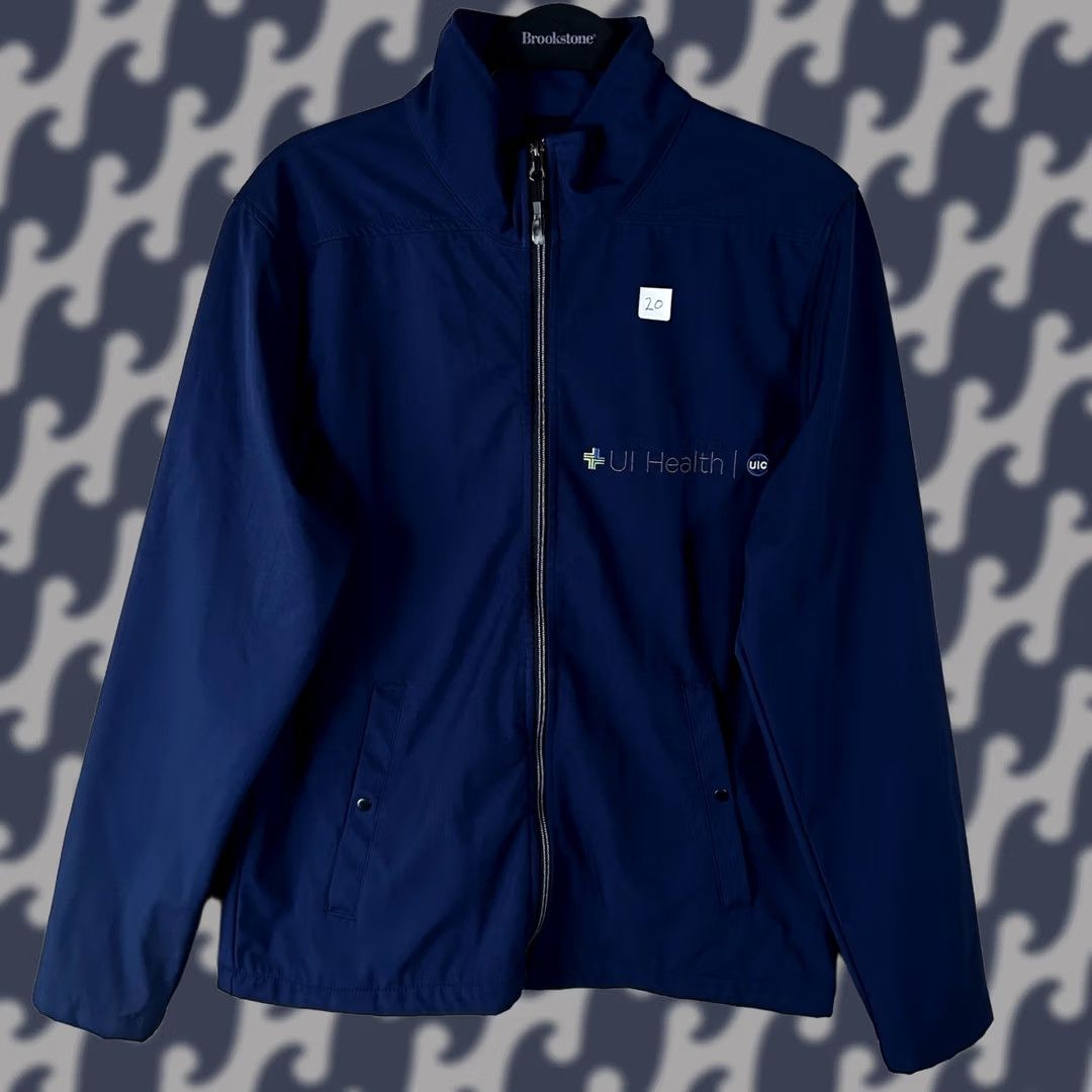 Vintage UI Health UIC Navy Blue Full Zip Softshell Jacket Mens Small Polyester Coat Size US S / EU 44-46 / 1 - 1 Thumbnail
