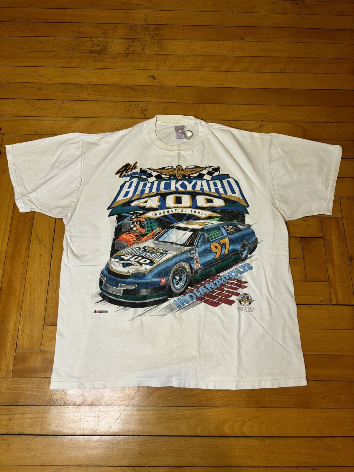 NASCAR × Vintage NASCAR 1997 brickyard 400 speedway vintage shirt Size US XL / EU 56 / 4 - 1 Thumbnail