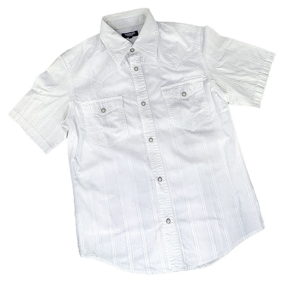 Tornado Mart Tornado Mart White Ribboned Short Sleeve Shirt Size US S / EU 44-46 / 1 - 2 Thumbnail