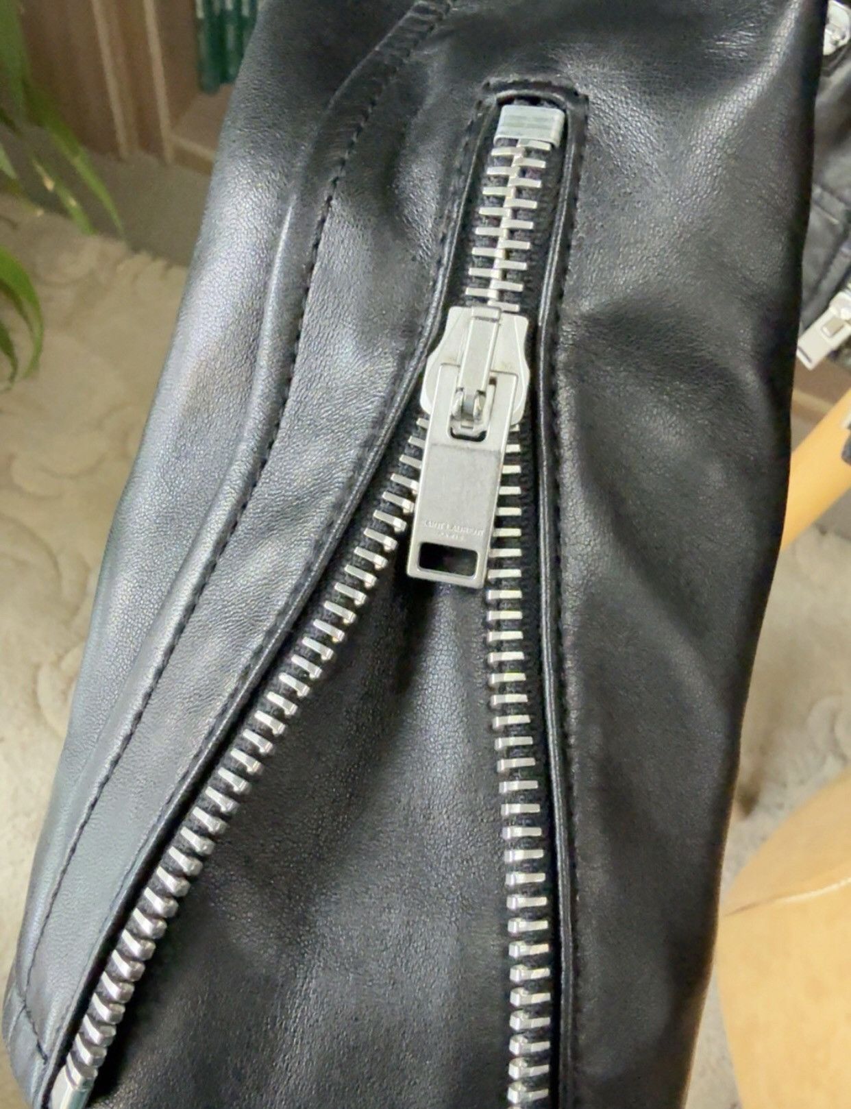 Saint Laurent Paris × Yves Saint Laurent Saint Laurent 16fw sheepskin L01 locomotive leather jacket Size XS / US 0-2 / IT 36-38 - 4 Thumbnail