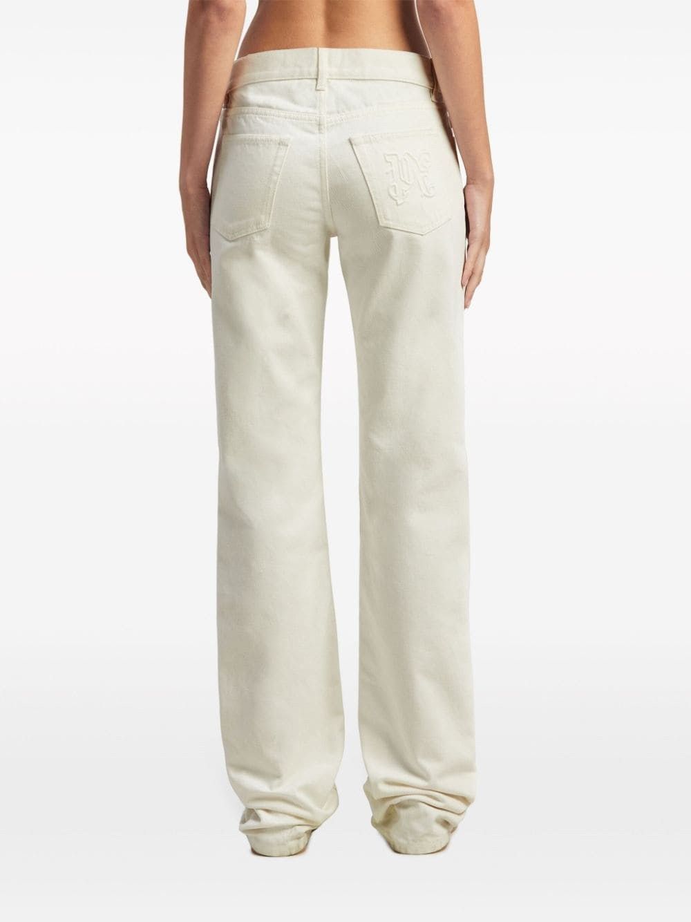 Palm Angels o1s22i1n0824 Gold Metal Detailing Jeans in White Size 27" / US 4 / IT 40 - 5 Thumbnail