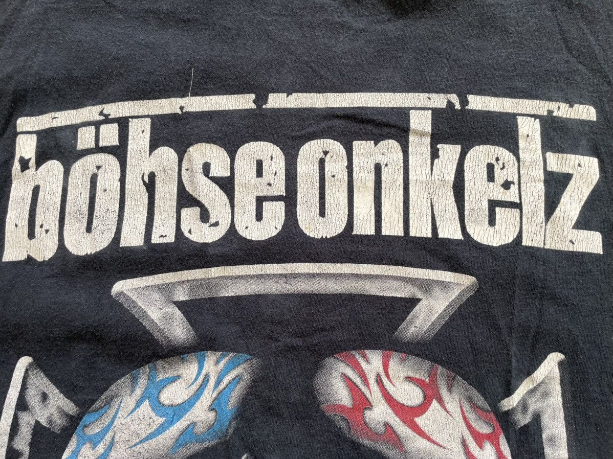 Band Tees × Vintage Vintage Bohse Onkelz Skull Metal Band Tee Shirt 90s Size US L / EU 52-54 / 3 - 5 Thumbnail