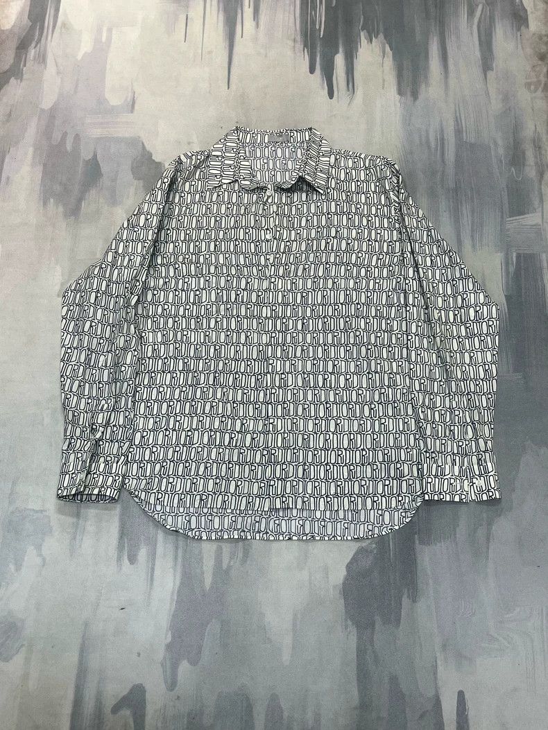 Dior Dior Size43 Full logo letter printed shirt Size US S / EU 44-46 / 1 - 1 Thumbnail