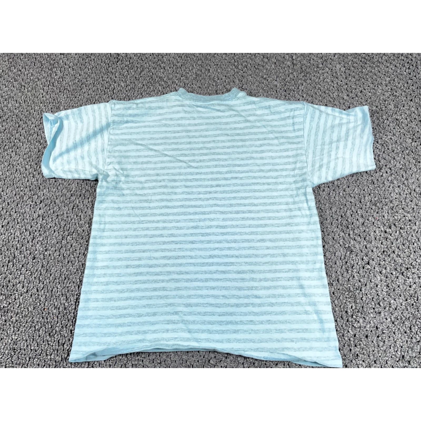 Vintage VINTAGE Miller Houston T-Shirt Adult XL Blue Striped Puff Print 90s Graphic Tee Mens Size US XL / EU 56 / 4 - 2 Thumbnail