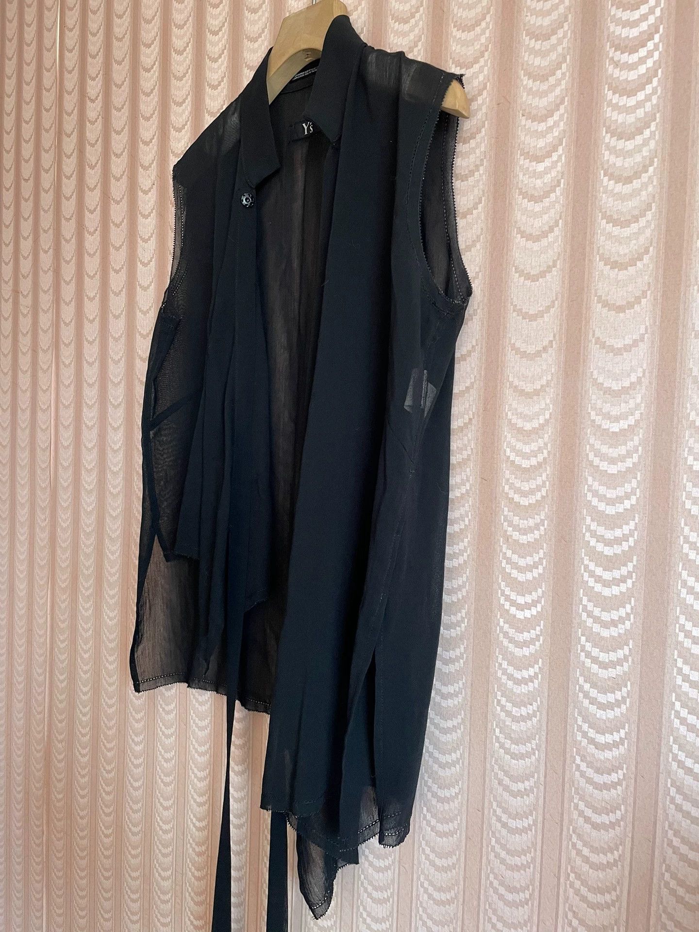 Yohji Yamamoto Yohji Yamamoto Vintage Black Sheer Mesh Cardigan Top Size L / US 10 / IT 46 - 5 Thumbnail