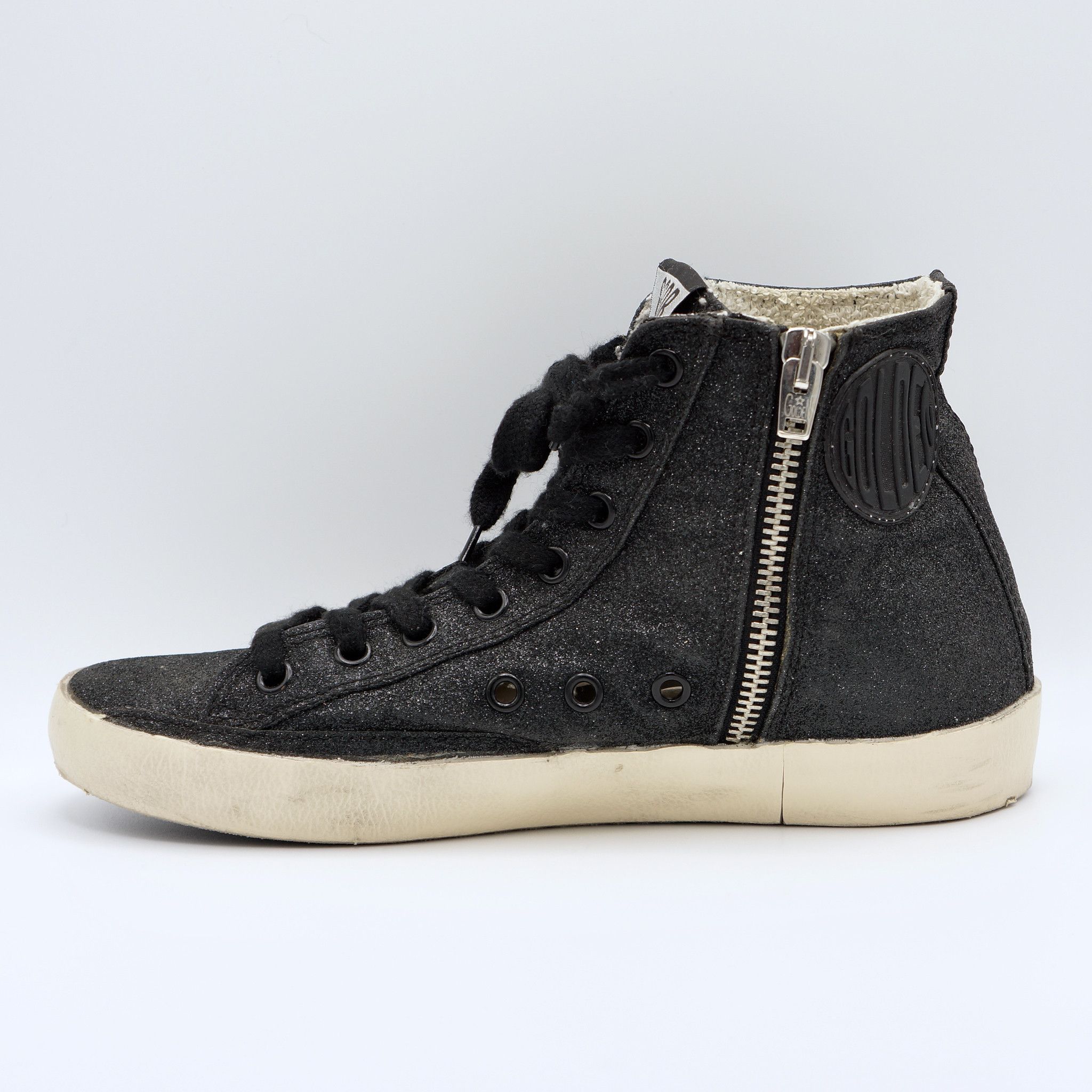Golden Goose Francy Glitter Metallic Black Size US 6 / IT 36 - 4 Thumbnail