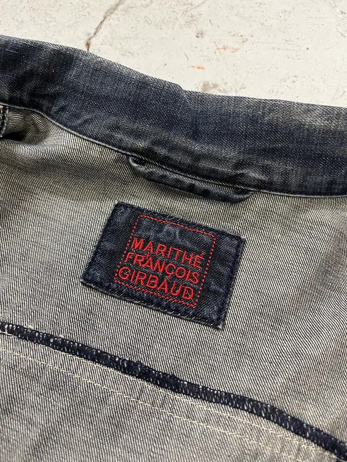 Marithe + Francois Girbaud AW2007 Marithé + François Girbaud Patch Blue Denim Jacket Size S / US 4 / IT 40 - 7 Thumbnail
