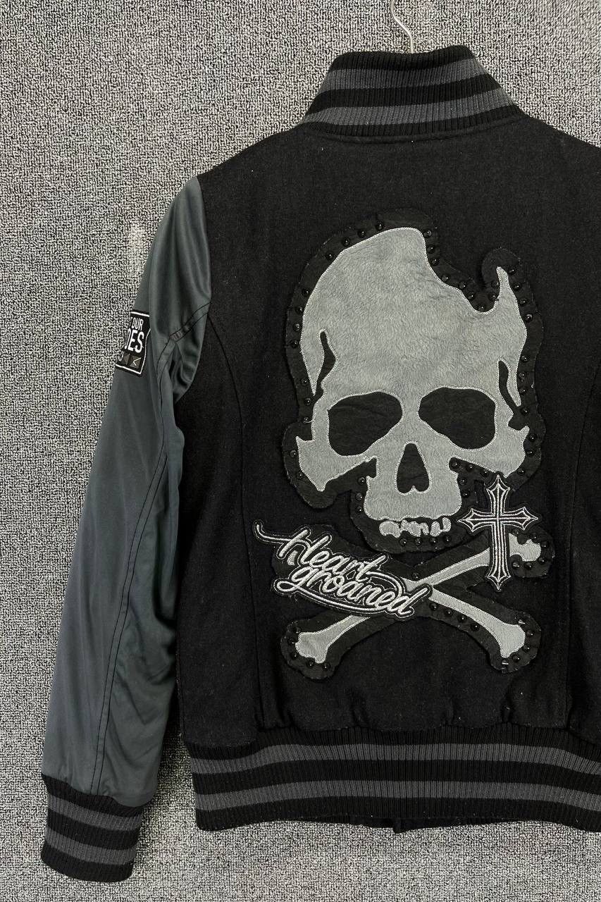 If Six Was Nine Vintage Ghost Of Halem Punk Style Wool Varsity Jacket Size US S / EU 44-46 / 1 - 3 Thumbnail