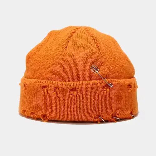 Other Distressed Orange Beanie Size ONE SIZE - 2 Thumbnail