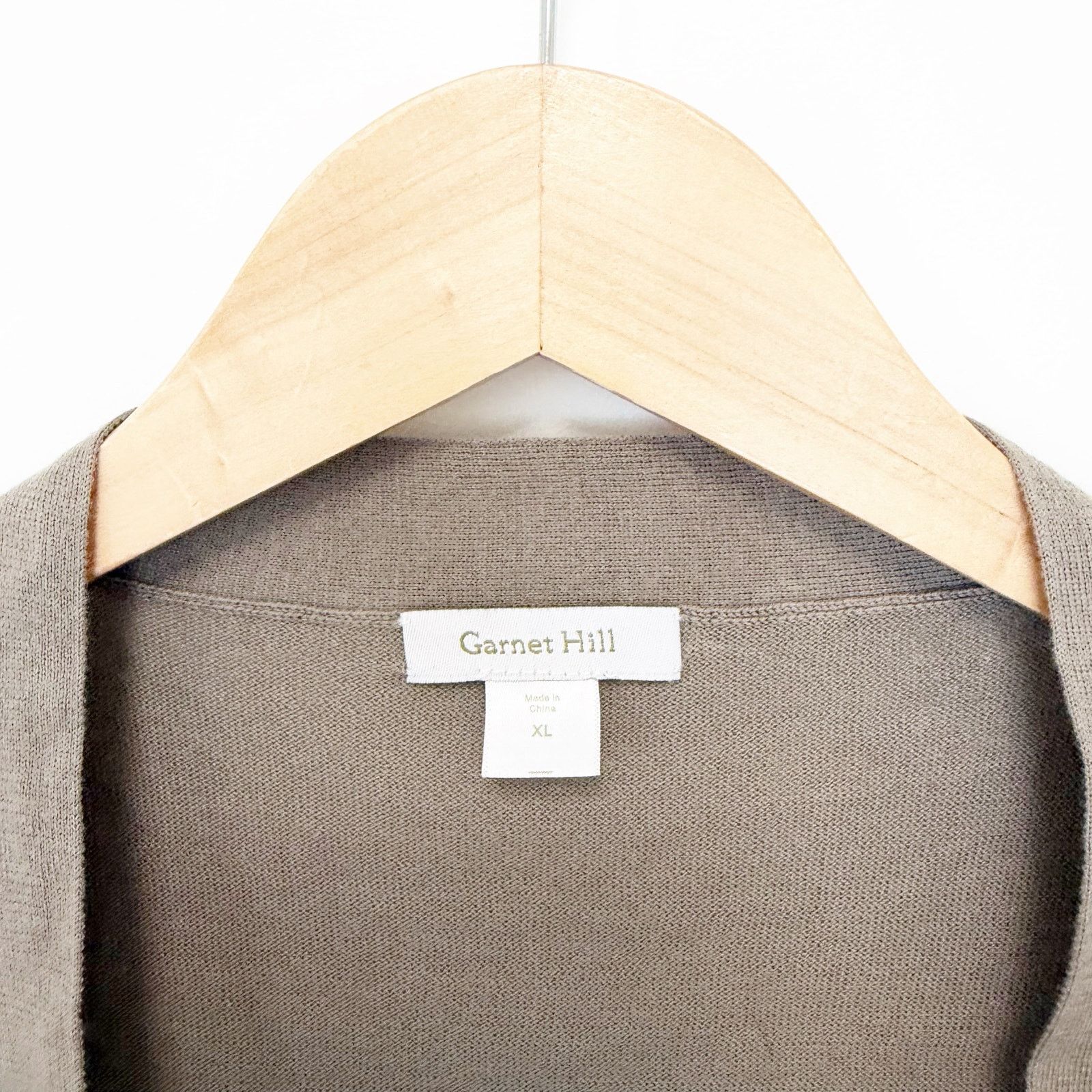 Other Garnet Hill Brown Cotton Button Front Cardigan Sz XL Size XL / US 12-14 / IT 48-50 - 2 Thumbnail