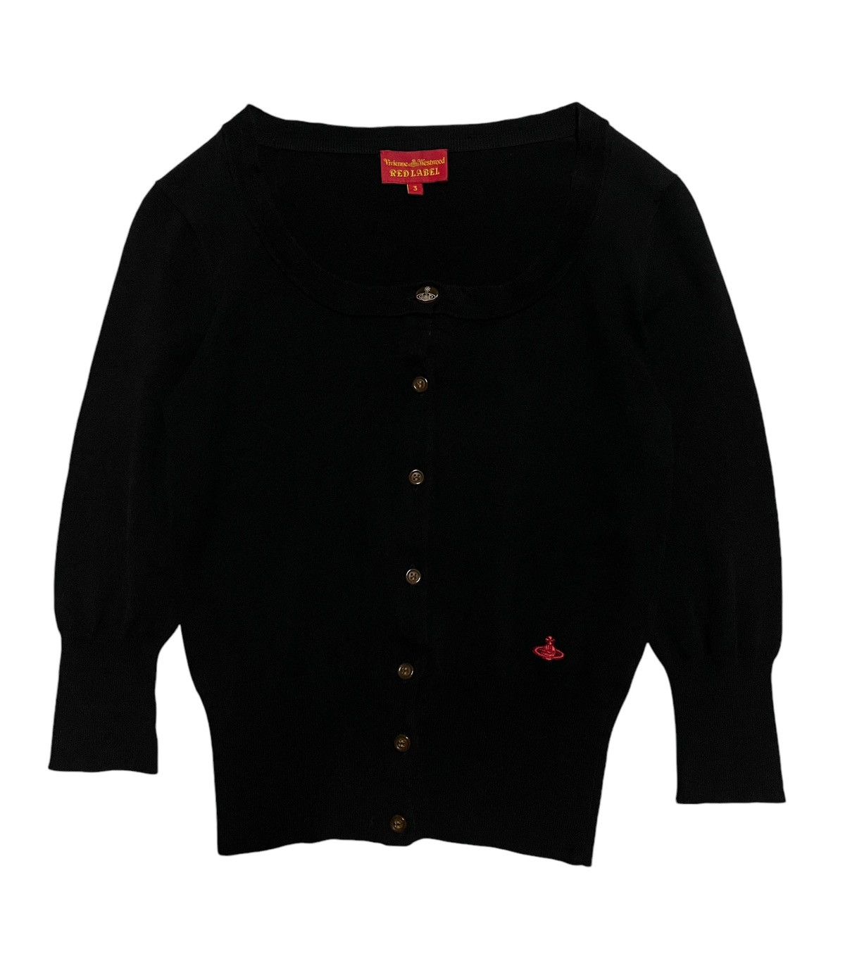 Vivienne Westwood Cropped Top Cardigan Knitted Short Sleeve Size XS / US 0-2 / IT 36-38 - 1 Thumbnail