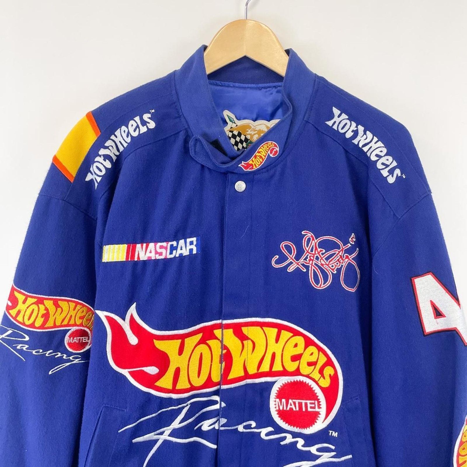 Chase Authentics Vintage Jeff Hamilton Hot Wheels Racing Jacket Blue Mens XL Size US XL / EU 56 / 4 - 2 Thumbnail