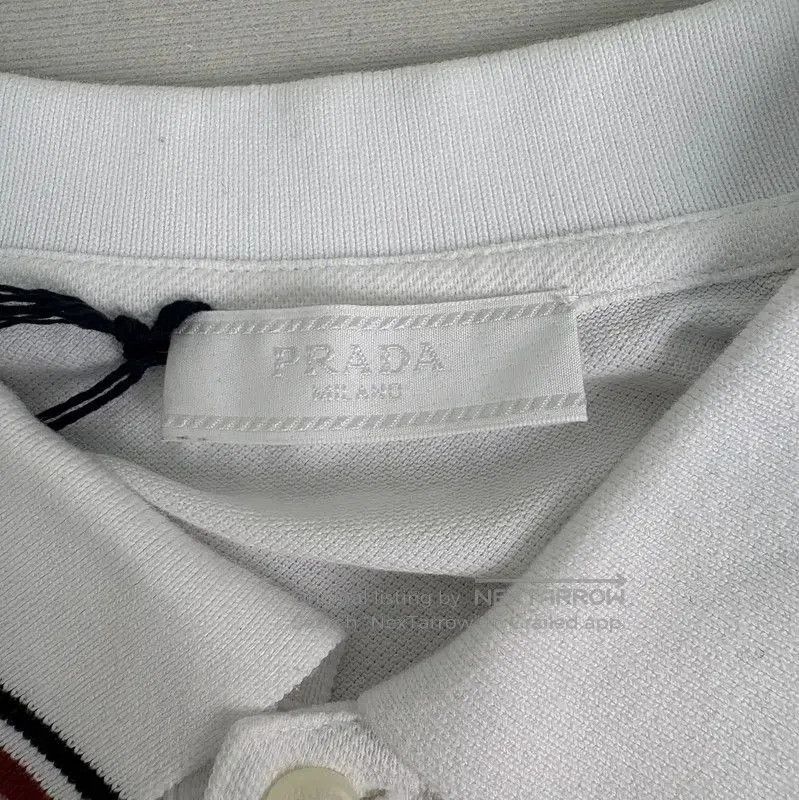 Prada Prada Men's White Cotton Polo Shirt. Size US XXL / EU 58 / 5 - 3 Thumbnail