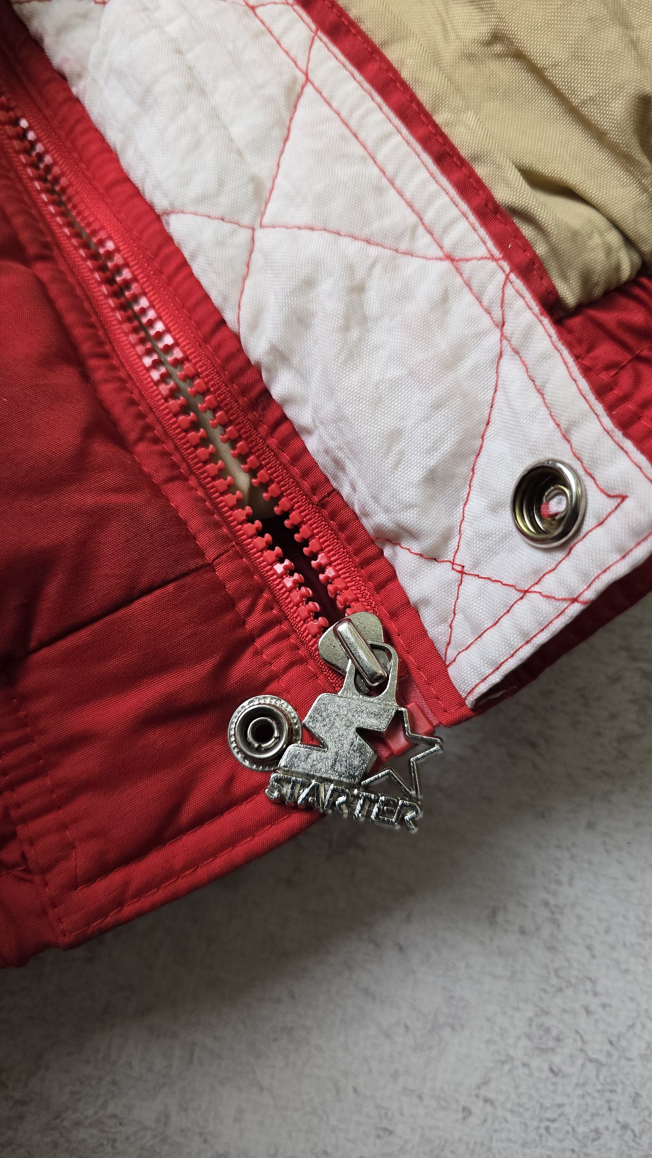 Starter VTG San Francisco 49ers Puffer Jacket 90s Hooded Big Logo Size US XL / EU 56 / 4 - 23 Thumbnail