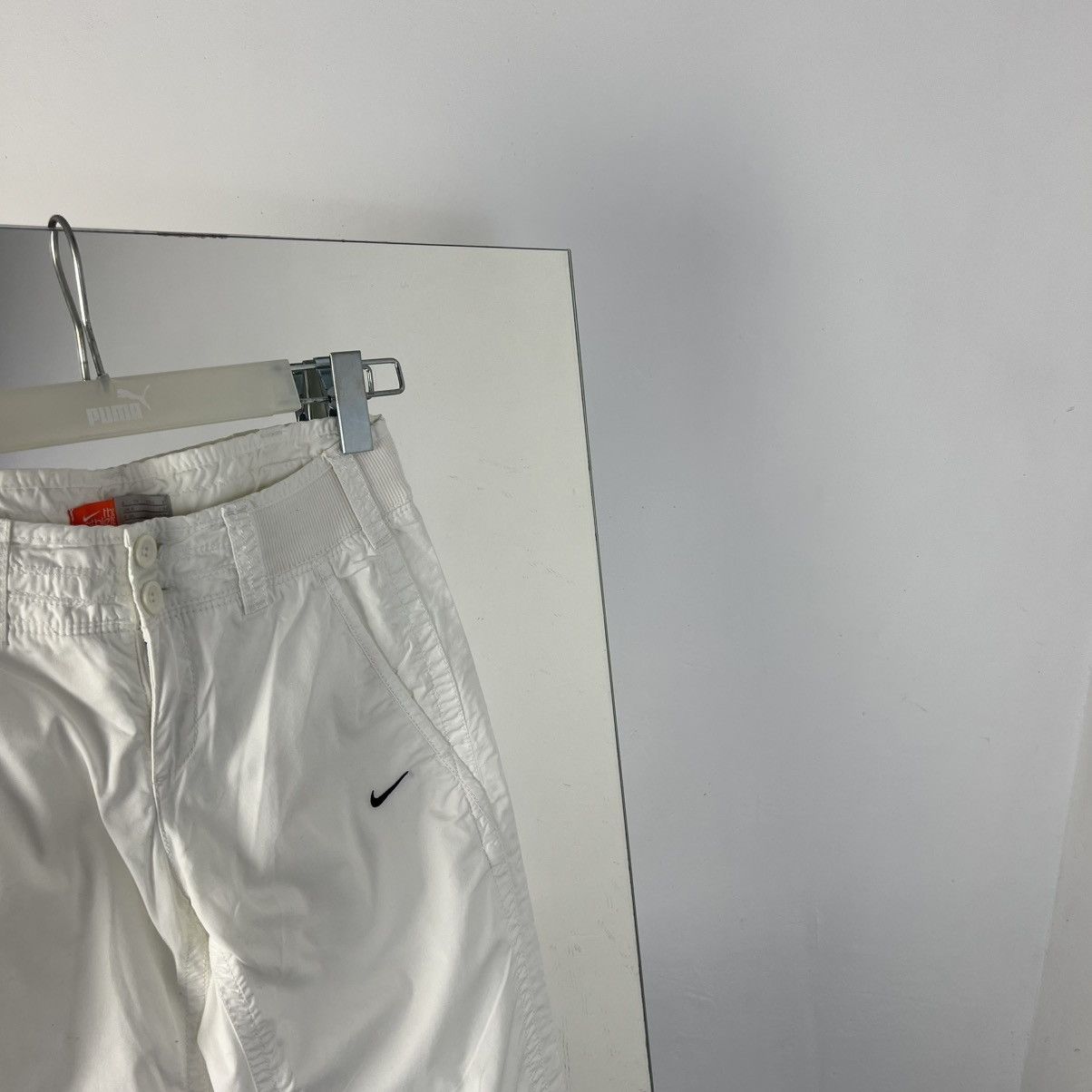 Nike Vintage Y2K Nike Swoosh Baggy Track Pants 90s Style Size 26" / US 2 / IT 38 - 3 Thumbnail