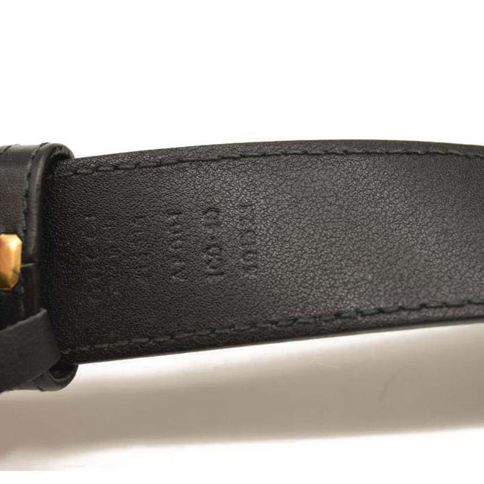 Gucci GUCCI Calfskin Double G 20mm Belt 100 40 Black Size ONE SIZE - 9 Thumbnail