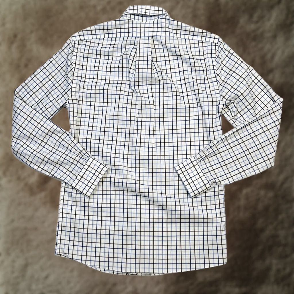 Brooks Brothers Brooks Brothers Shirt Mens 14.5 Slim White Plaid Non-Iron Supima Cotton Size US M / EU 48-50 / 2 - 1 Thumbnail