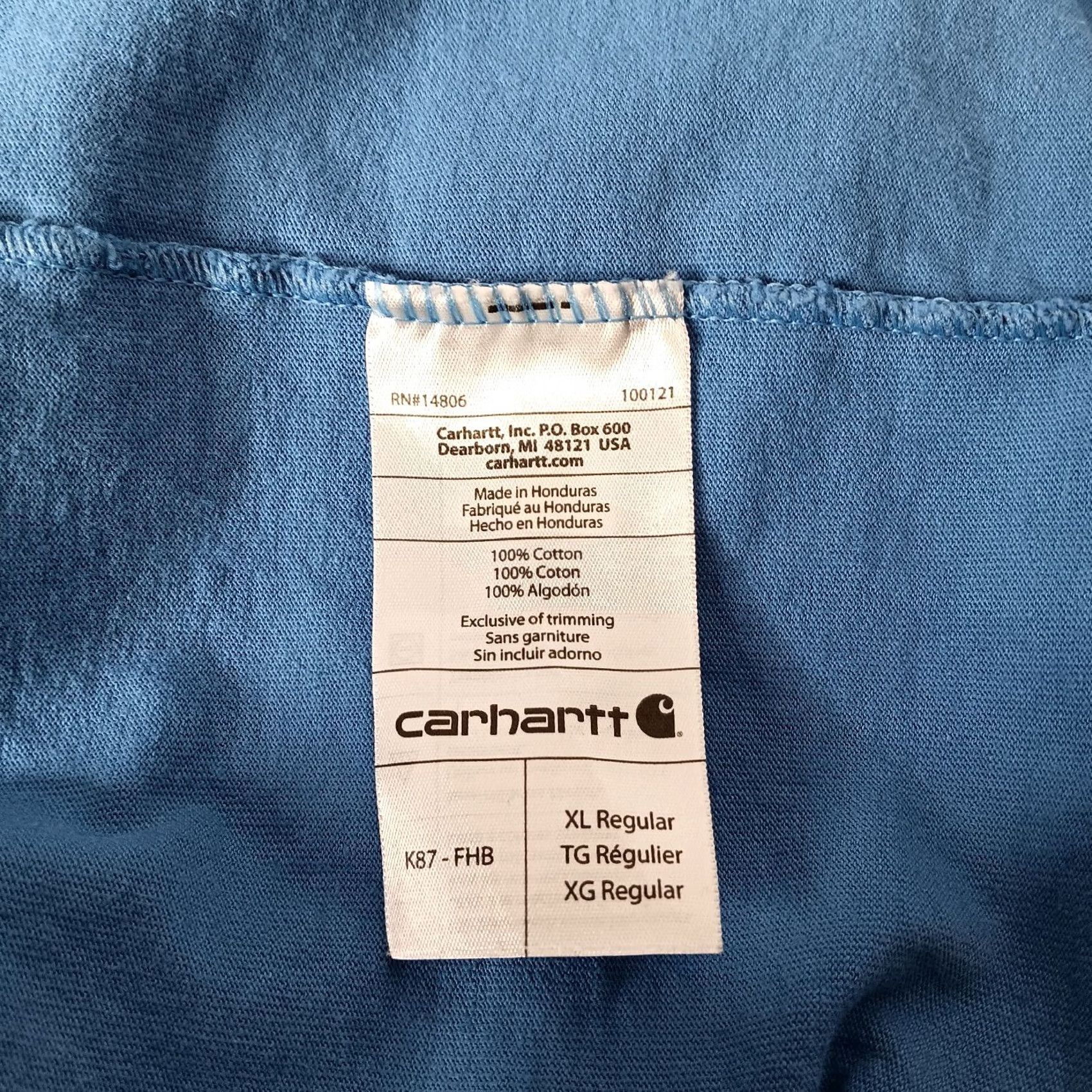 Carhartt VINTAGE Carhartt Pocket T Shirt XL Original Fit Logo Relaxed Workwear Classic Blue Work Size US XL / EU 56 / 4 - 4 Thumbnail