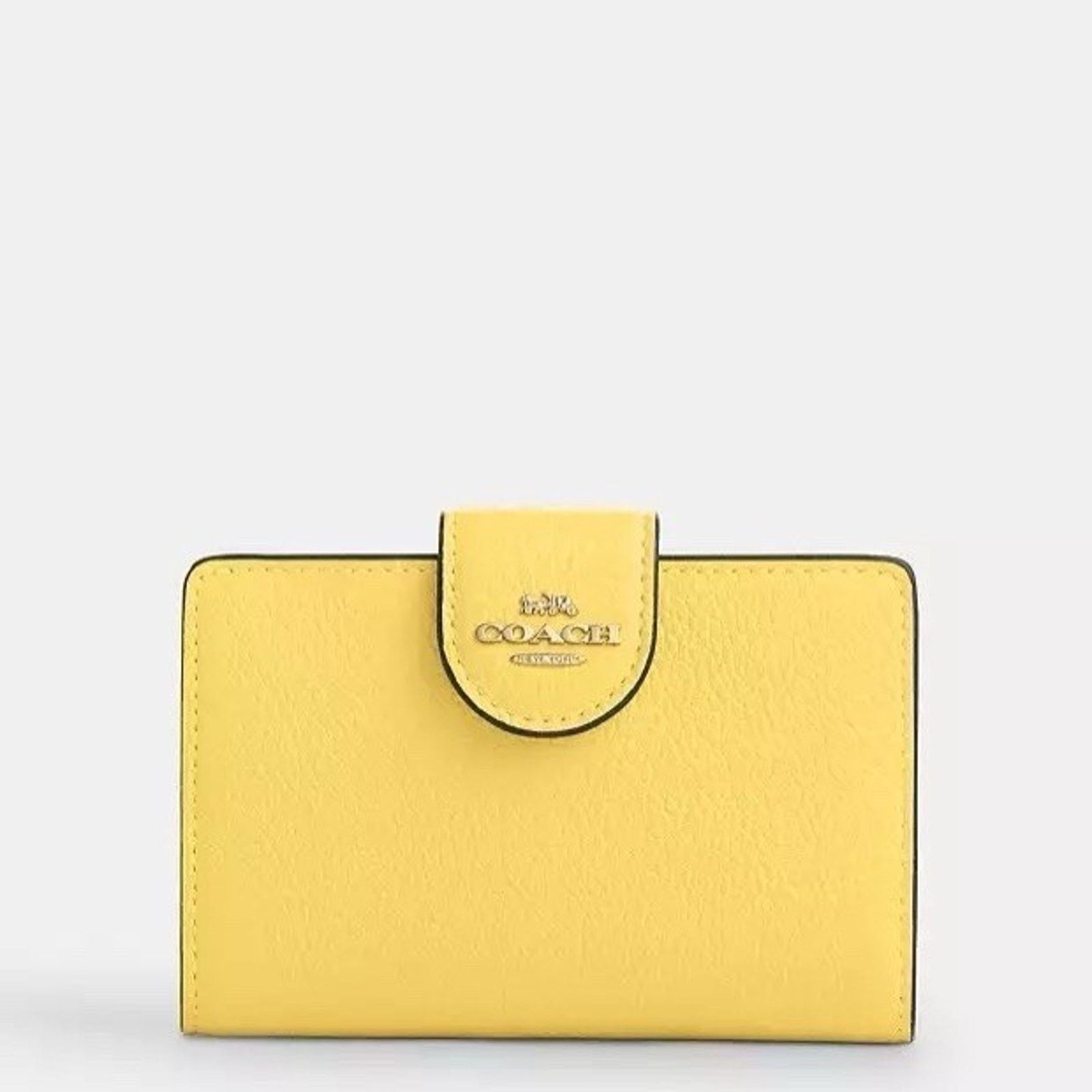 Coach NWT Coach Medium Corner Zip Wallet leather CBO41 Yellow Size ONE SIZE - 5 Thumbnail