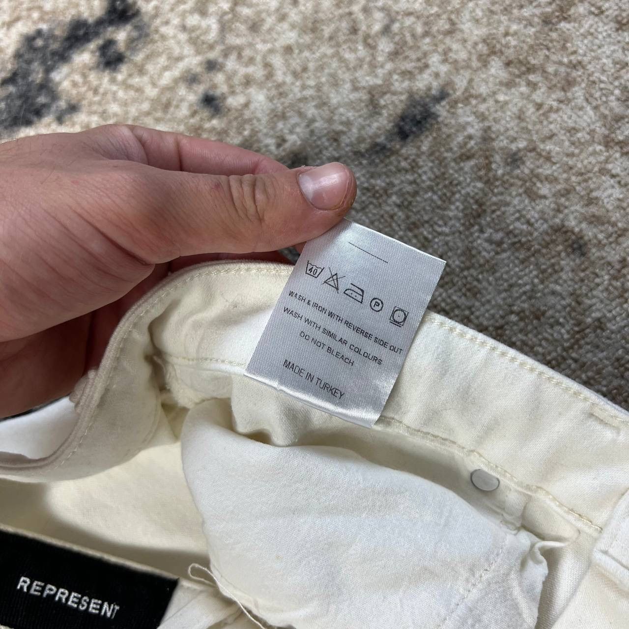Represent Clo. Represent White Denim Slim Fit Jeans Streetwear Style Size US 32 / EU 48 - 10 Thumbnail