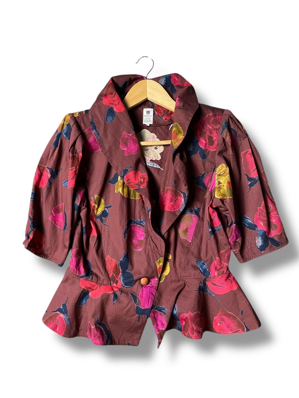 Vintage UNGARO Paris Abstract Floral Top (96)