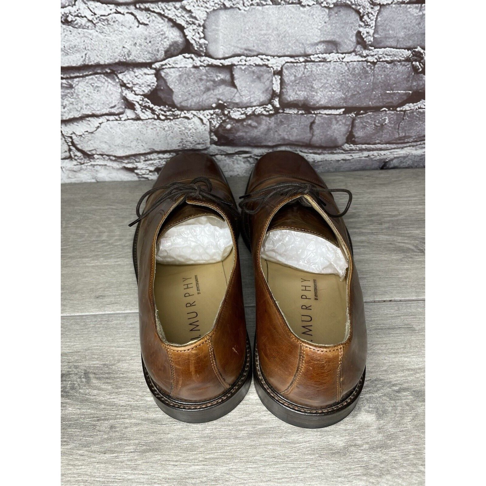 Johnston & Murphy Johnston Murphy J. Murphy Brown Leather Cap Toe Oxford Dress Size US 10 / EU 43 - 5 Thumbnail