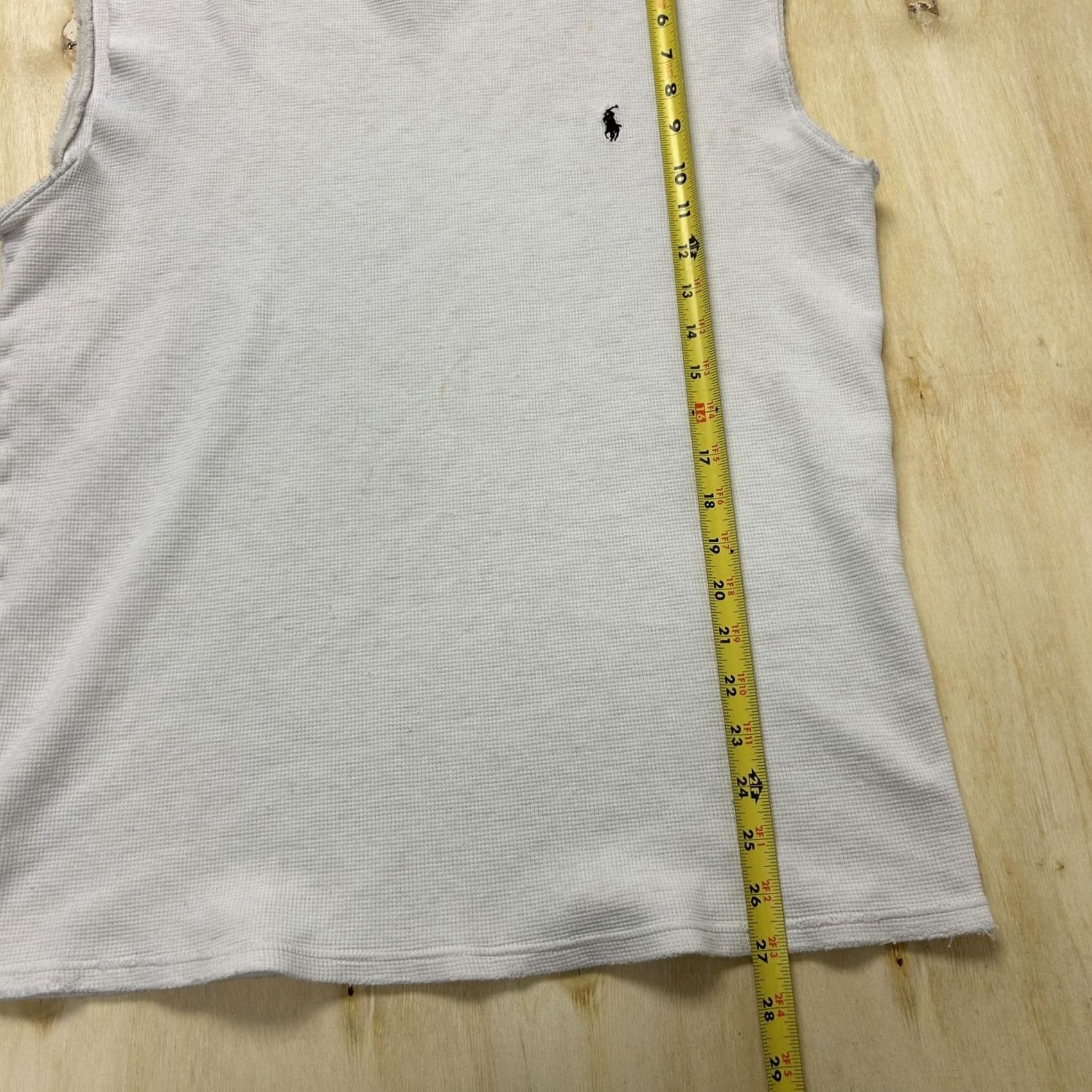 Polo Ralph Lauren Polo Ralph Lauren Pajama Top Mens XL White Waffle Knit Sleeveless Sleepwear Size US XL / EU 56 / 4 - 6 Thumbnail