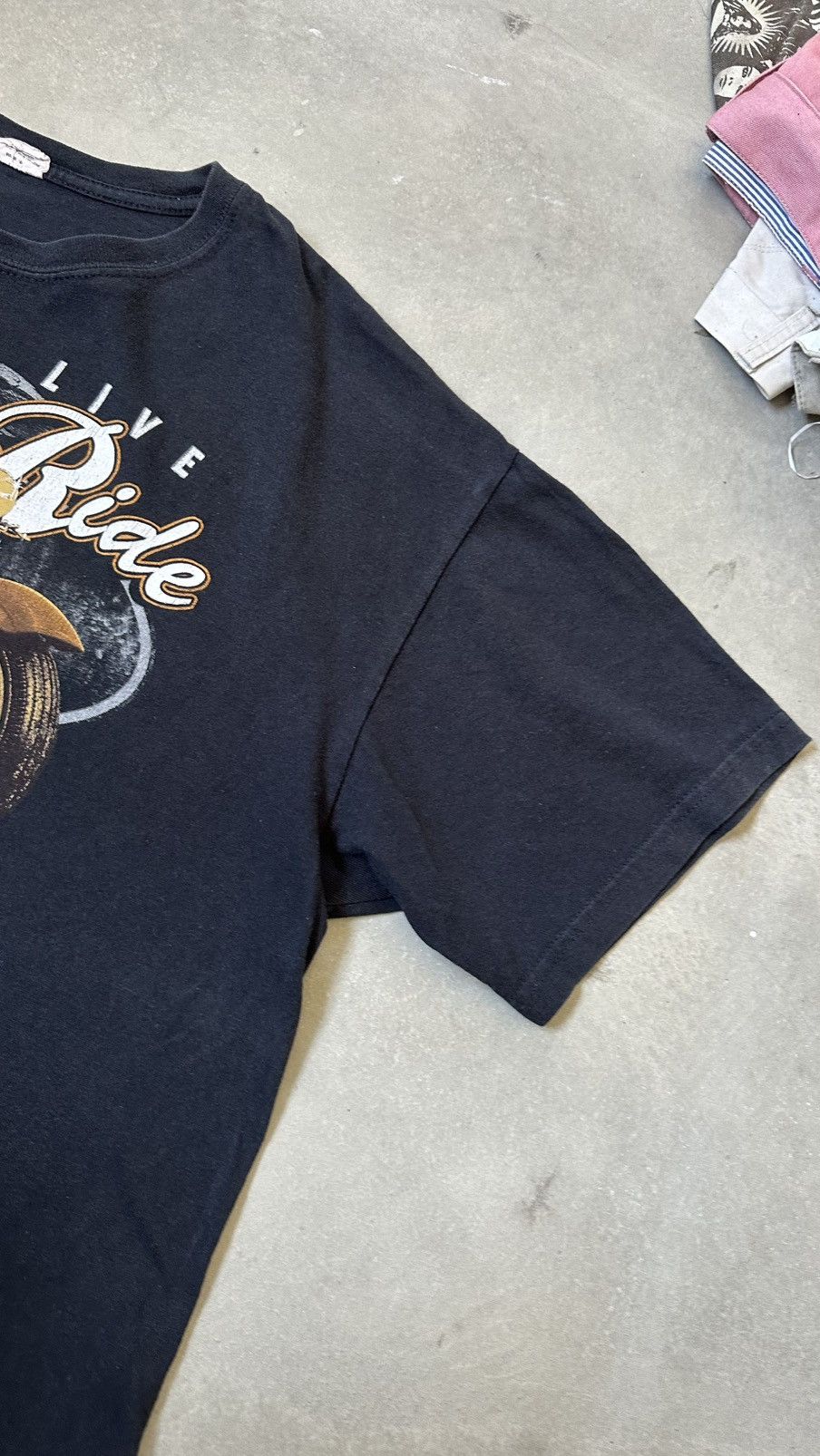 Vintage VINTAGS LIVE TO RIDE CHOPPER RACING TEE Size US L / EU 52-54 / 3 - 3 Thumbnail