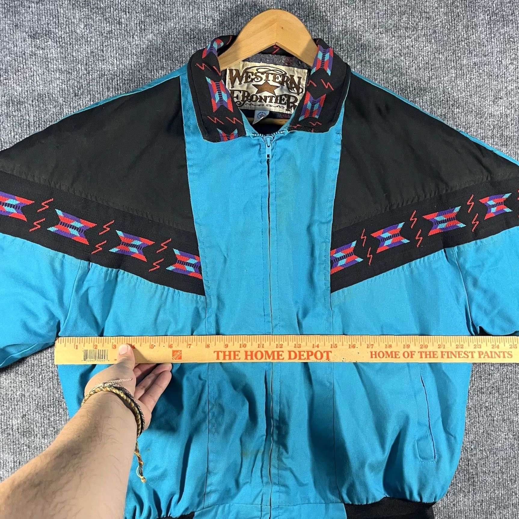 Vintage VINTAGE Western Frontier Jacket Cotton Turquoise Bomber Lined Workwear XL Mens Size US XL / EU 56 / 4 - 6 Thumbnail