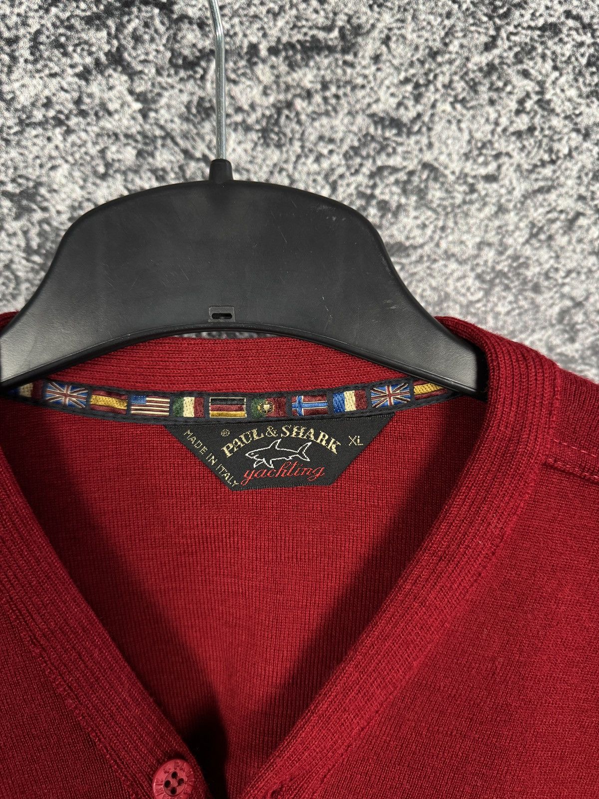 Paul & Shark Paul Shark Wool Sweater Red Henley Knit Made In Italy XL Size US XL / EU 56 / 4 - 8 Thumbnail