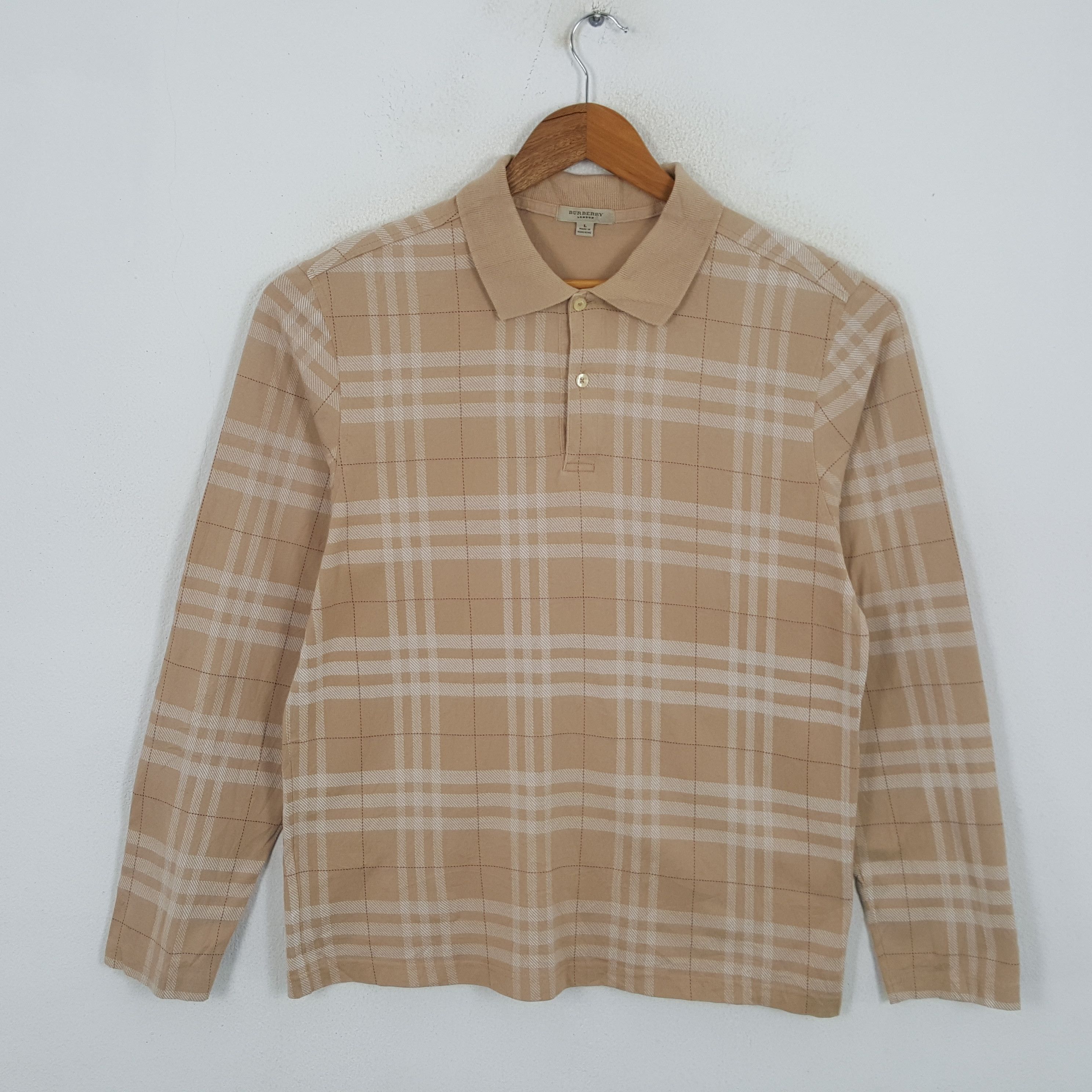 Vintage BURBERRY LONDON Nova Check Luxury Fashion Brand Polo