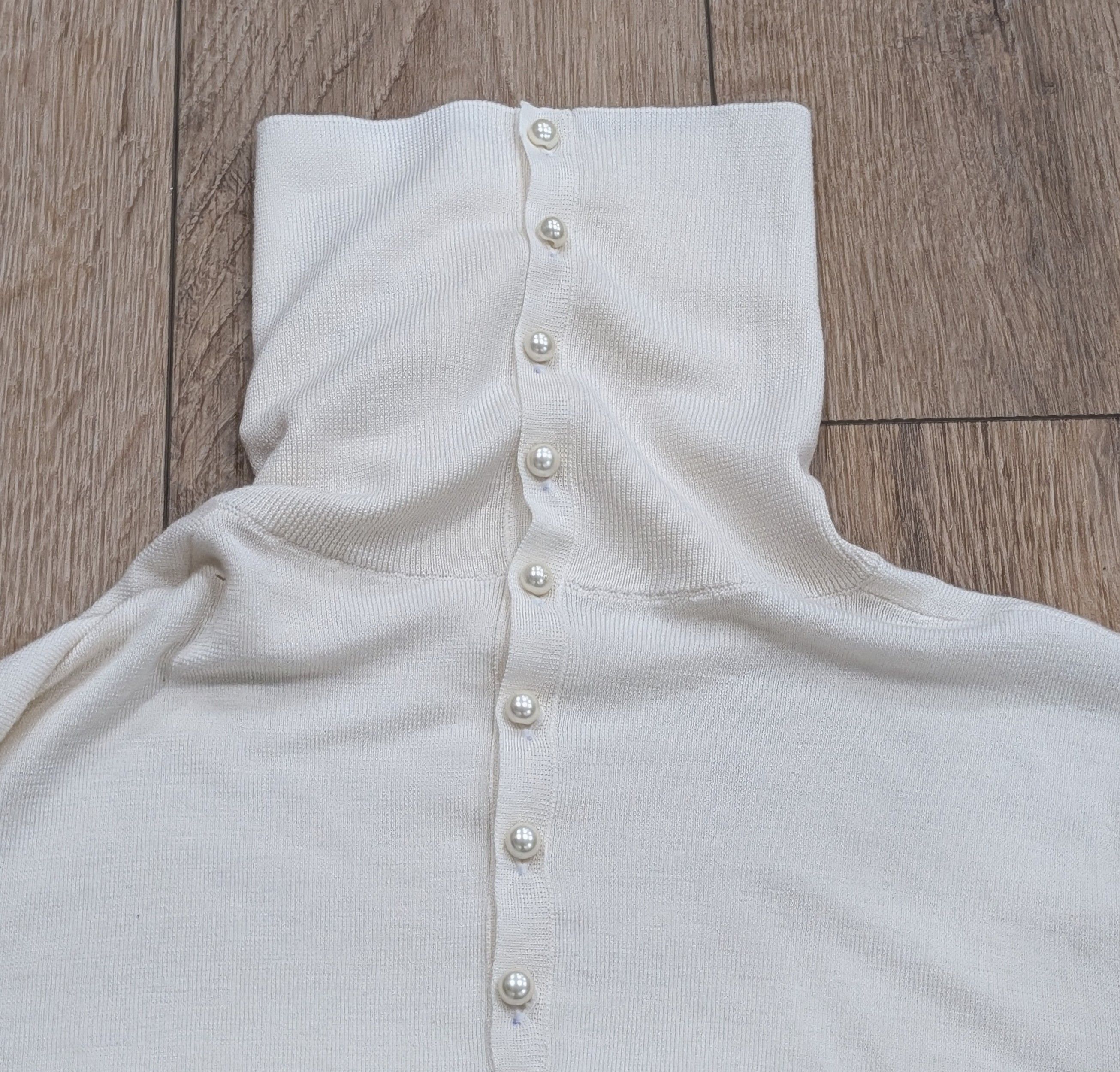 Givenchy GIVENCHY Wool/Silk/Cashmere Turtleneck Sweater Natural Large Size US L / EU 52-54 / 3 - 3 Thumbnail