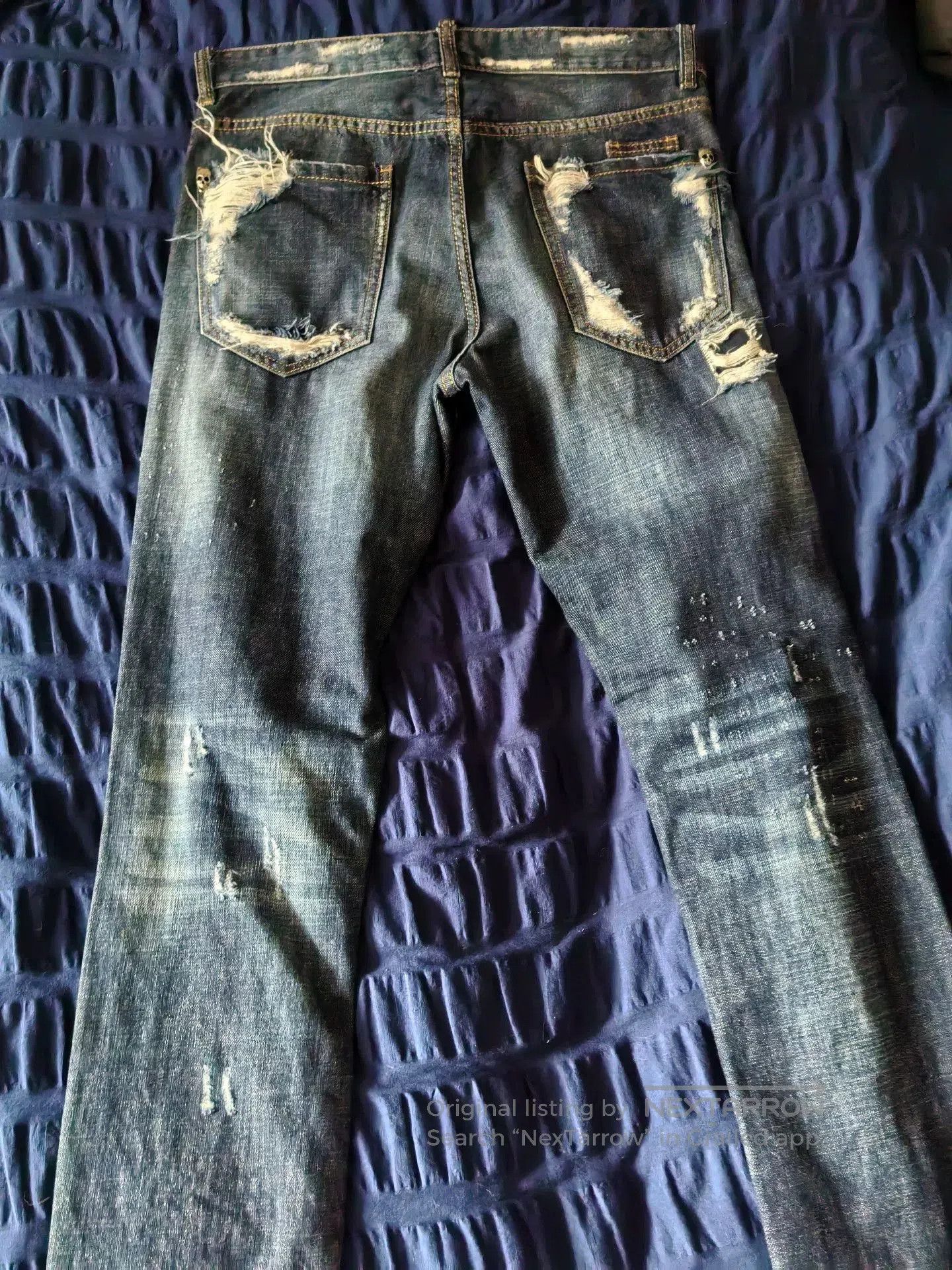 Philipp Plein Philipp Plein Men's Cotton Distressed Jeans. Size US 32 / EU 48 - 5 Thumbnail