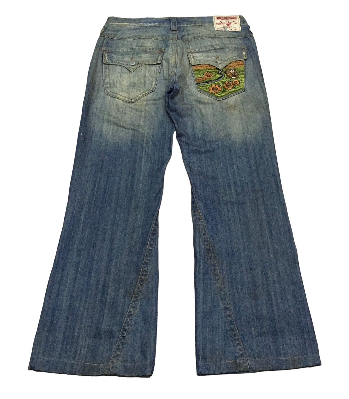 True Religion × Vintage Very Rare Vintage True Religion Sukajan Flared Jeans 1990s Size US 36 / EU 52 - 2 Thumbnail