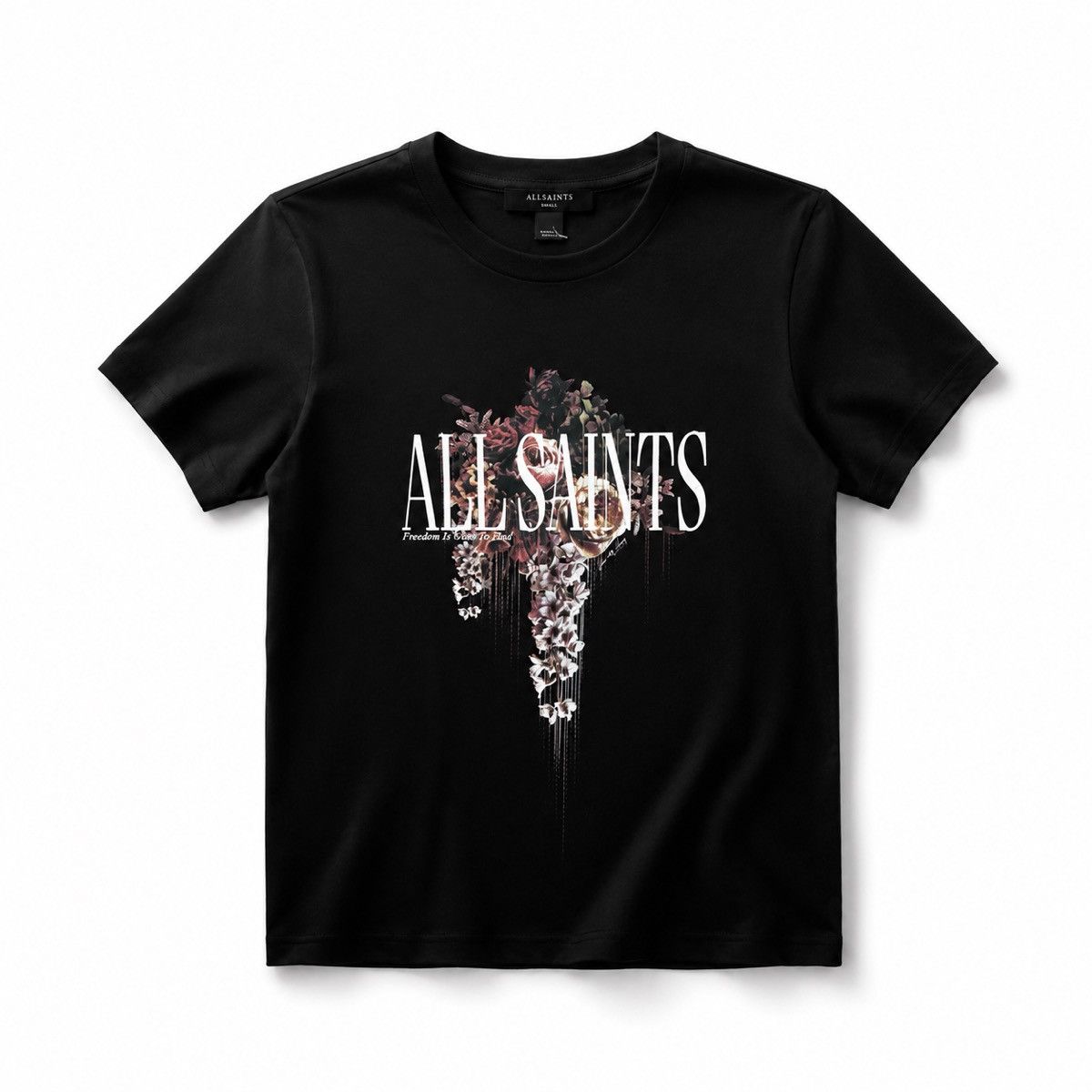 Allsaints AllSaints women Black Floral Graphic T-Shirt Size S Size S / US 4 / IT 40 - 1 Thumbnail
