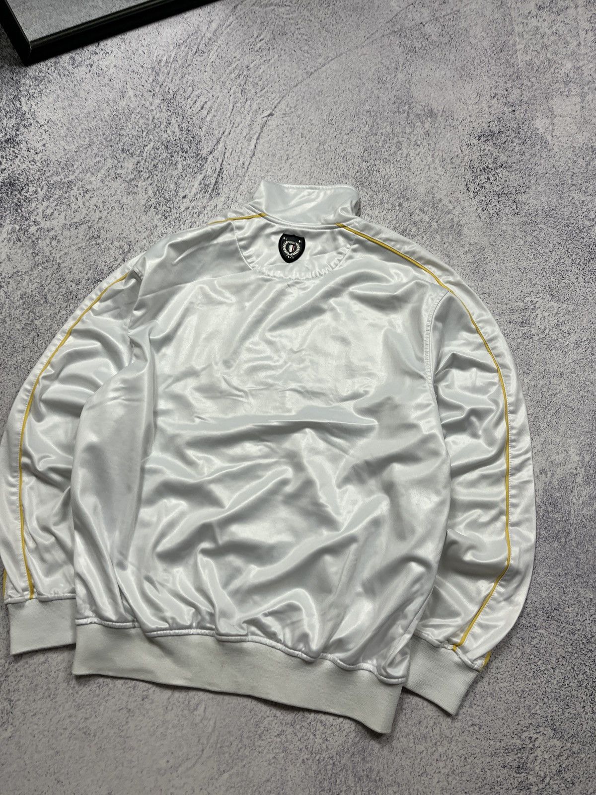 Vintage Italia Forza Azzuri Big Logo White Zip Track Jacket Hype Y2K Size US L / EU 52-54 / 3 - 13 Thumbnail