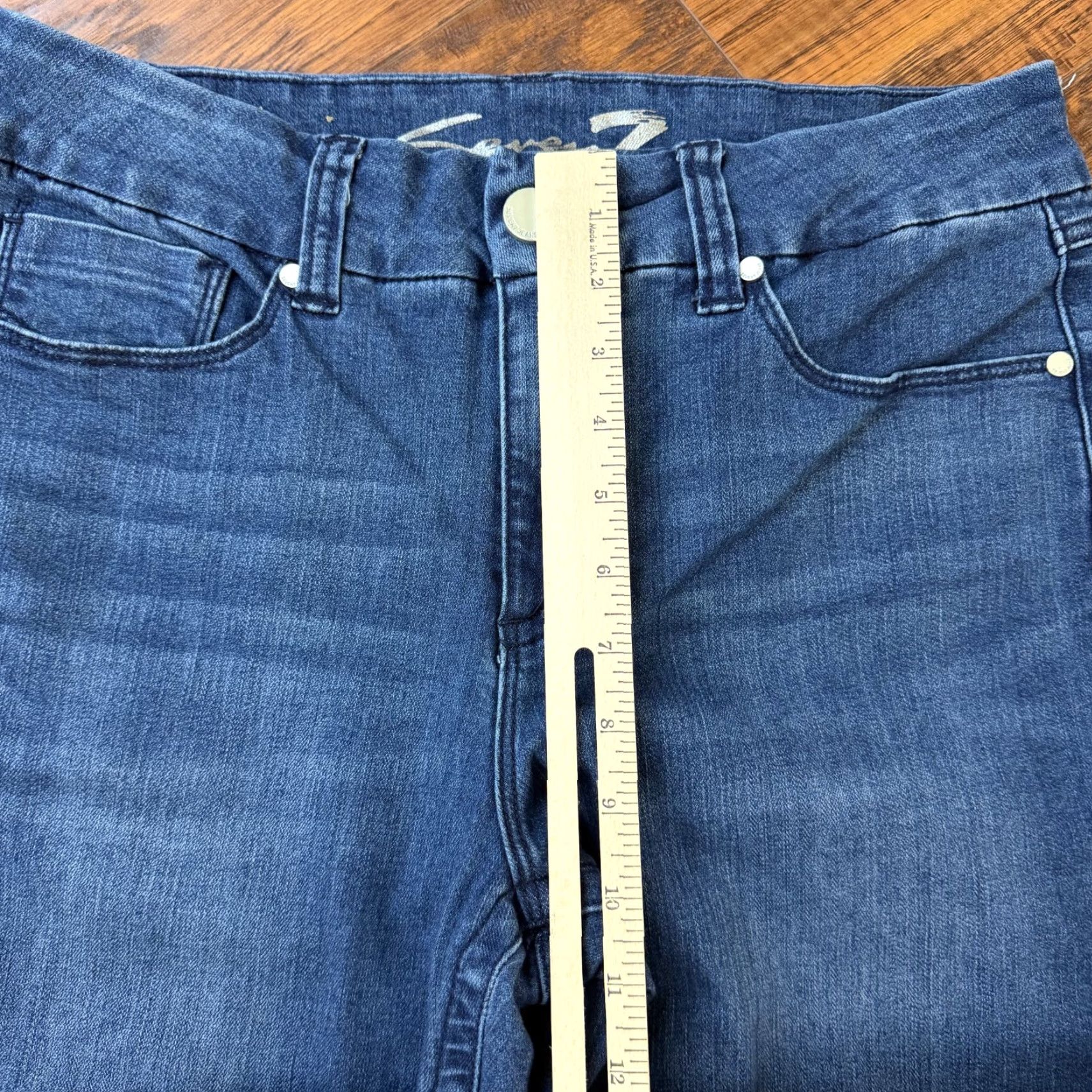 Vintage Seven7 Jeans Women 12 Boot Cut Slim Low Rise Dark Wash Stretch Denim 30x31 Blue Cotton Blend Regular Inseam 31 Jeans Womens Boots Cut Stretch Size 34" / US 12 / IT 48 - 4 Thumbnail