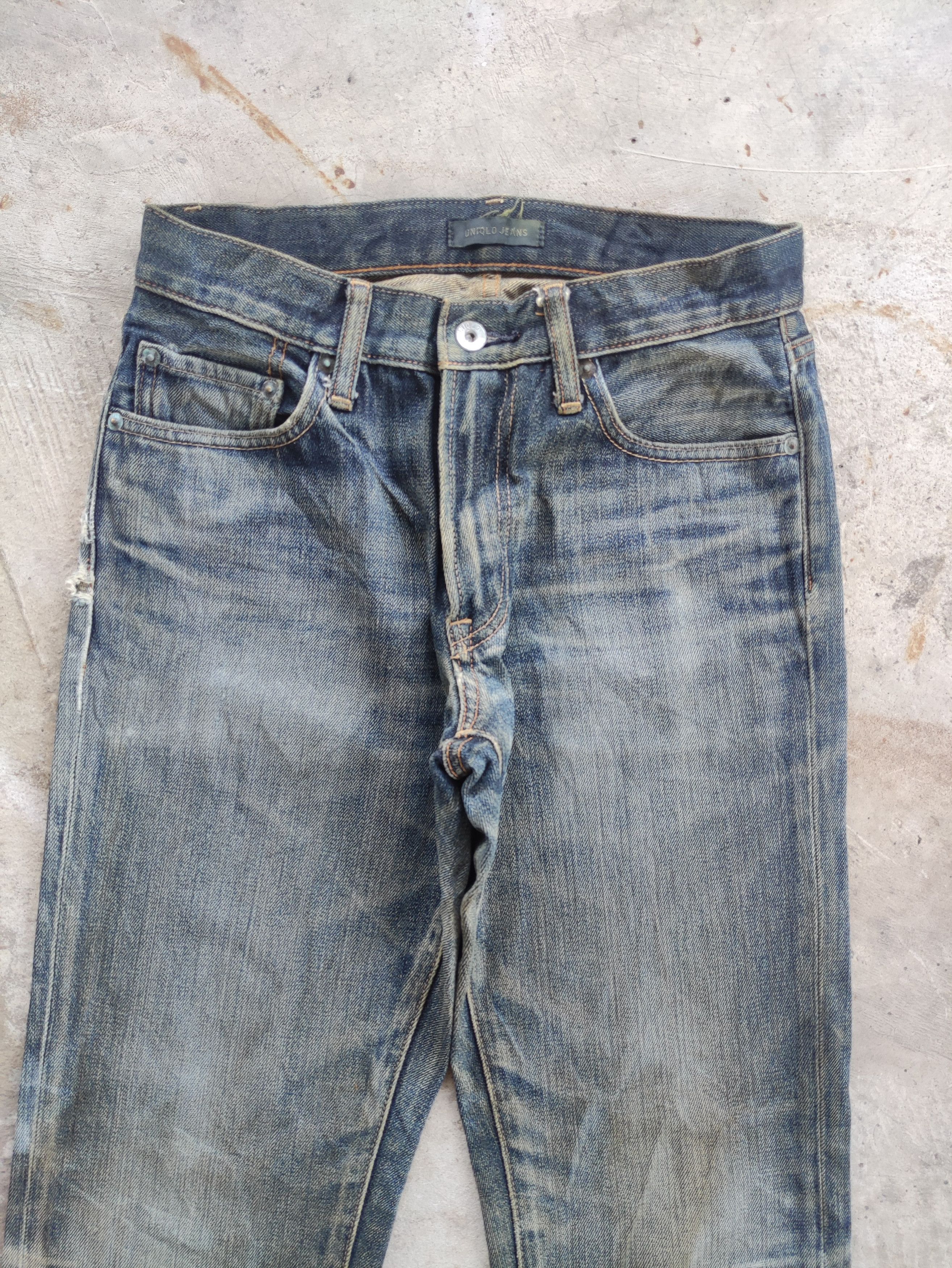 Japanese Brand Vintage Japanese Denim Rusty Distressed Faded Jean Size US 29 - 3 Thumbnail