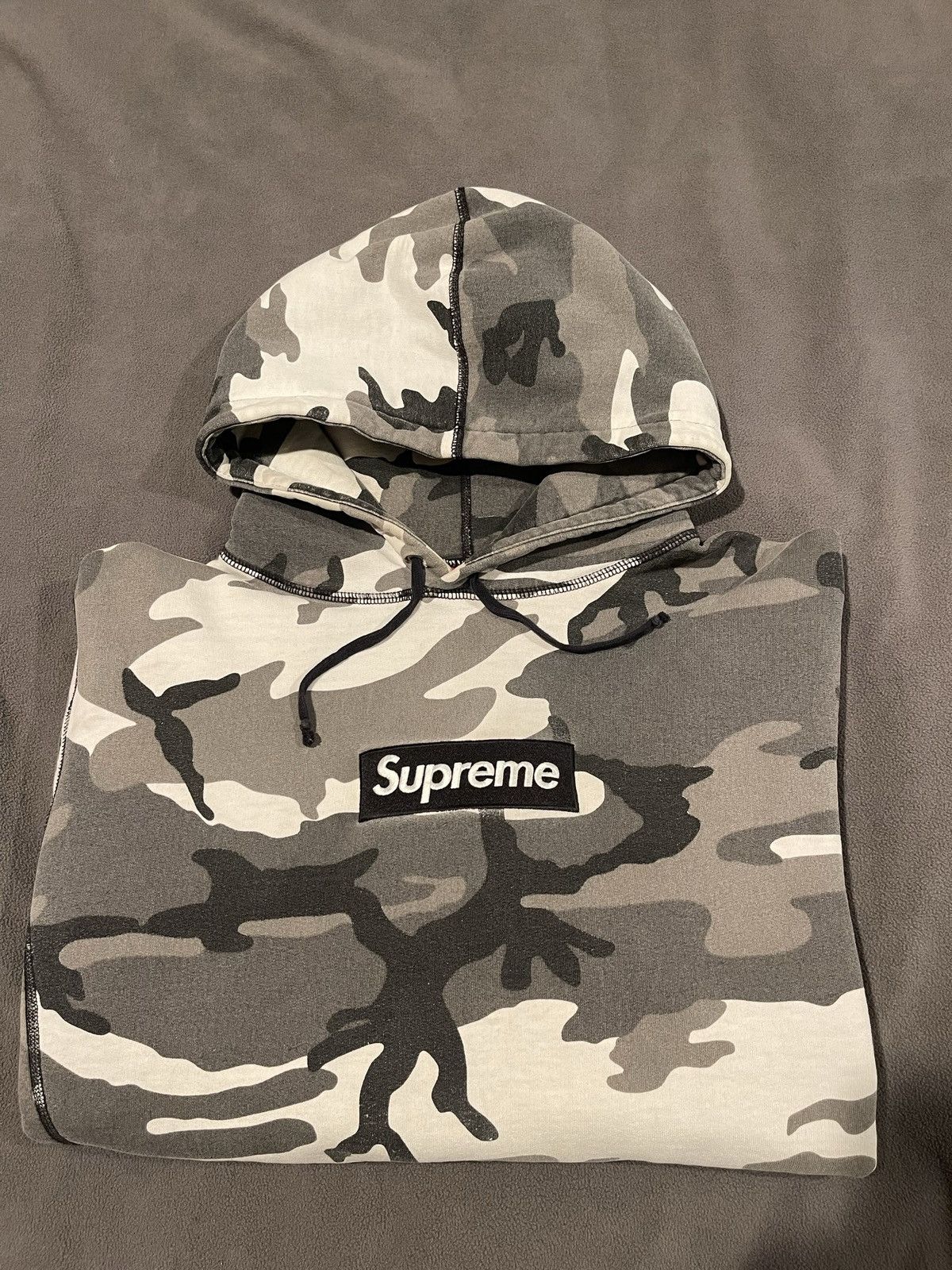 Supreme Supreme Snow Camo Box logo hoodie Size US XL / EU 56 / 4 - 17 Thumbnail