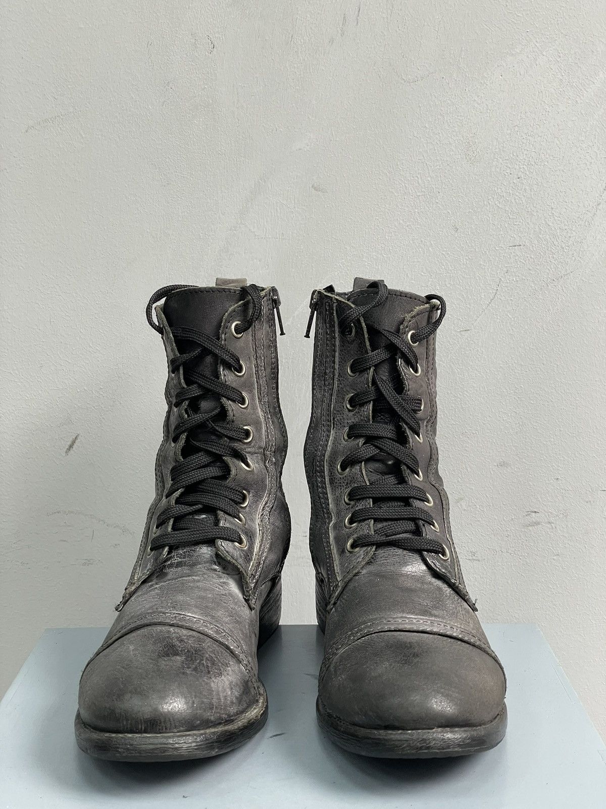 Dirk Bikkembergs Rare combat Bikkembergs style boots washed leather 90s Size US 8 / IT 38 - 2 Thumbnail