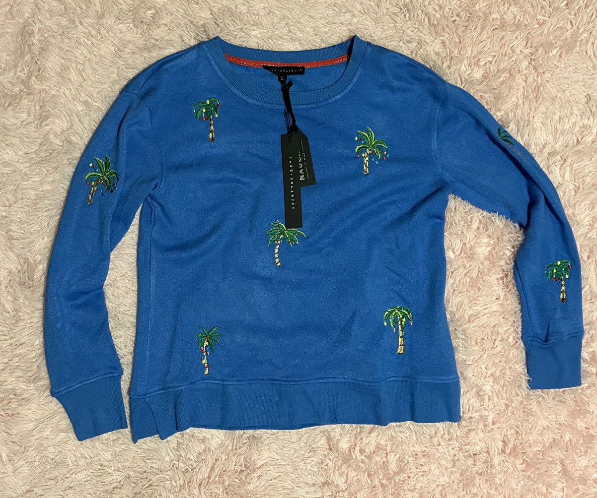 Other NWT Oversized Blue Jane + Delancey Light Palm Tree Sweater Size XS / US 0-2 / IT 36-38 - 1 Thumbnail