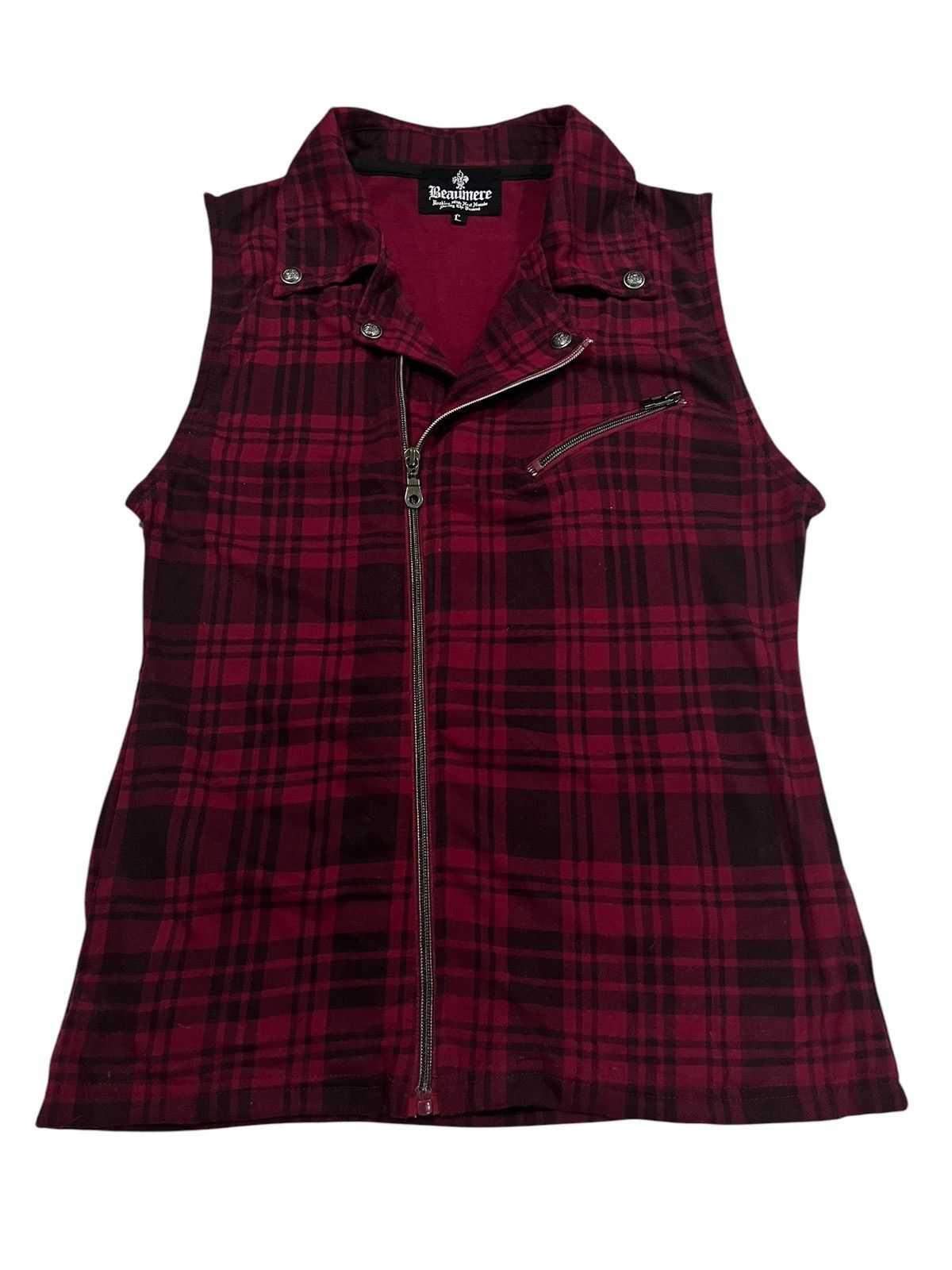 If Six Was Nine 🇯🇵 BEAUMERE PUNK GOTHIC DOUBLE COLLAR VEST Size US L / EU 52-54 / 3 - 1 Thumbnail