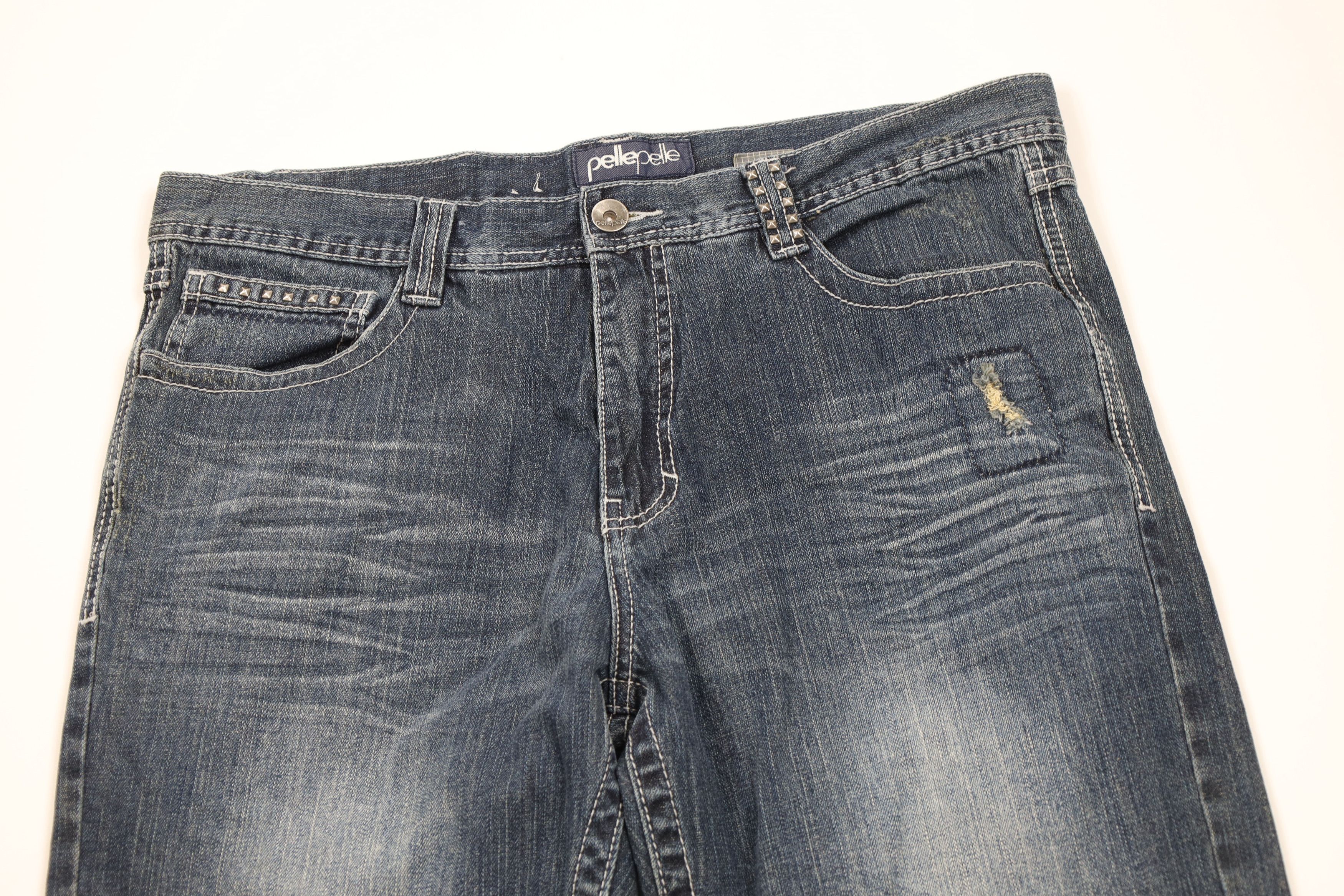Pelle Pelle Vintage 90s Y2K Pelle Pelle Wide Leg Denim Jeans Blue Size US 36 / EU 52 - 2 Thumbnail