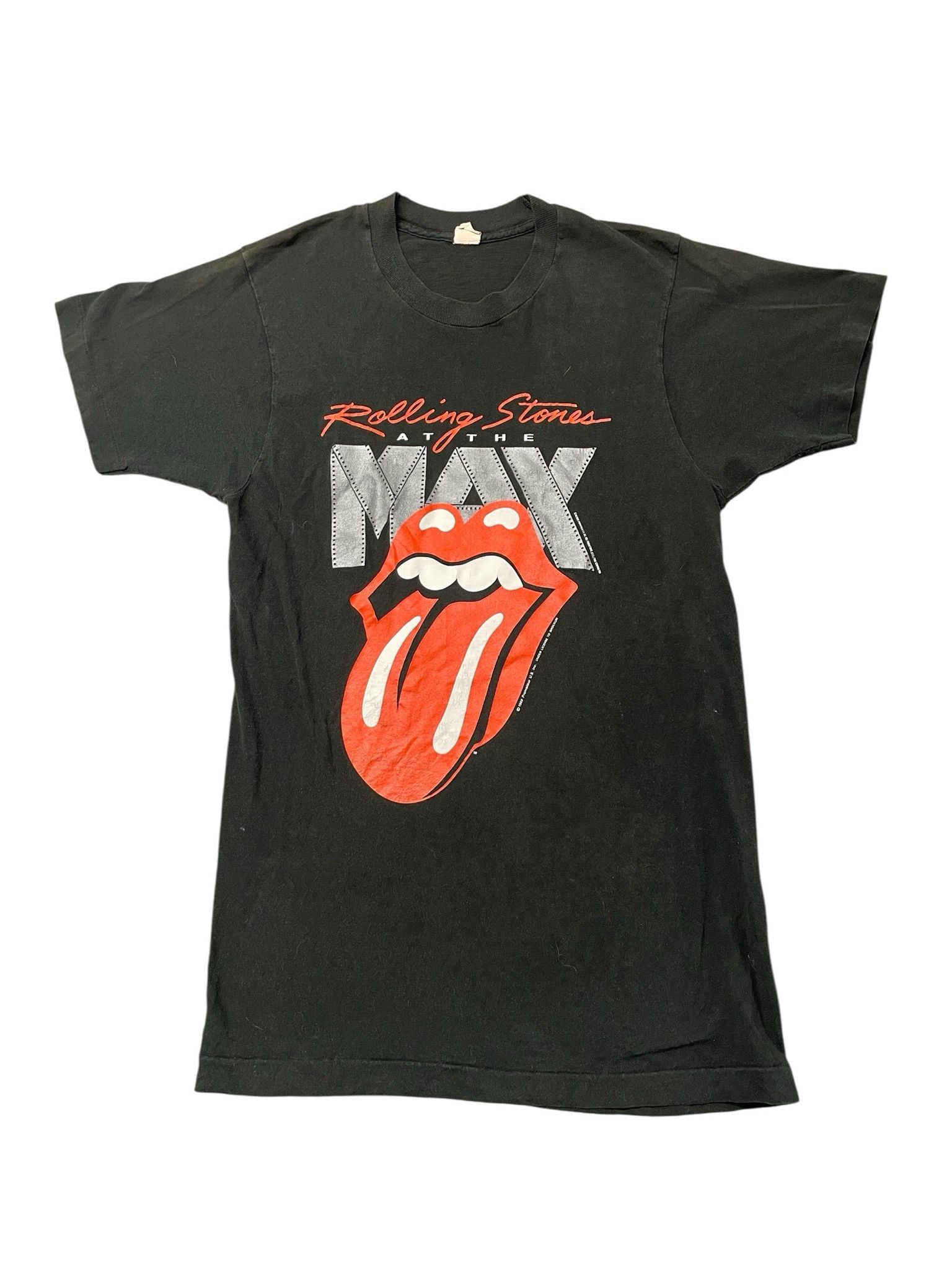 Brockum Vintage 80s Rolling Stones "At The Max" Single Stitch Band T-Shirt Size US S / EU 44-46 / 1 - 1 Thumbnail