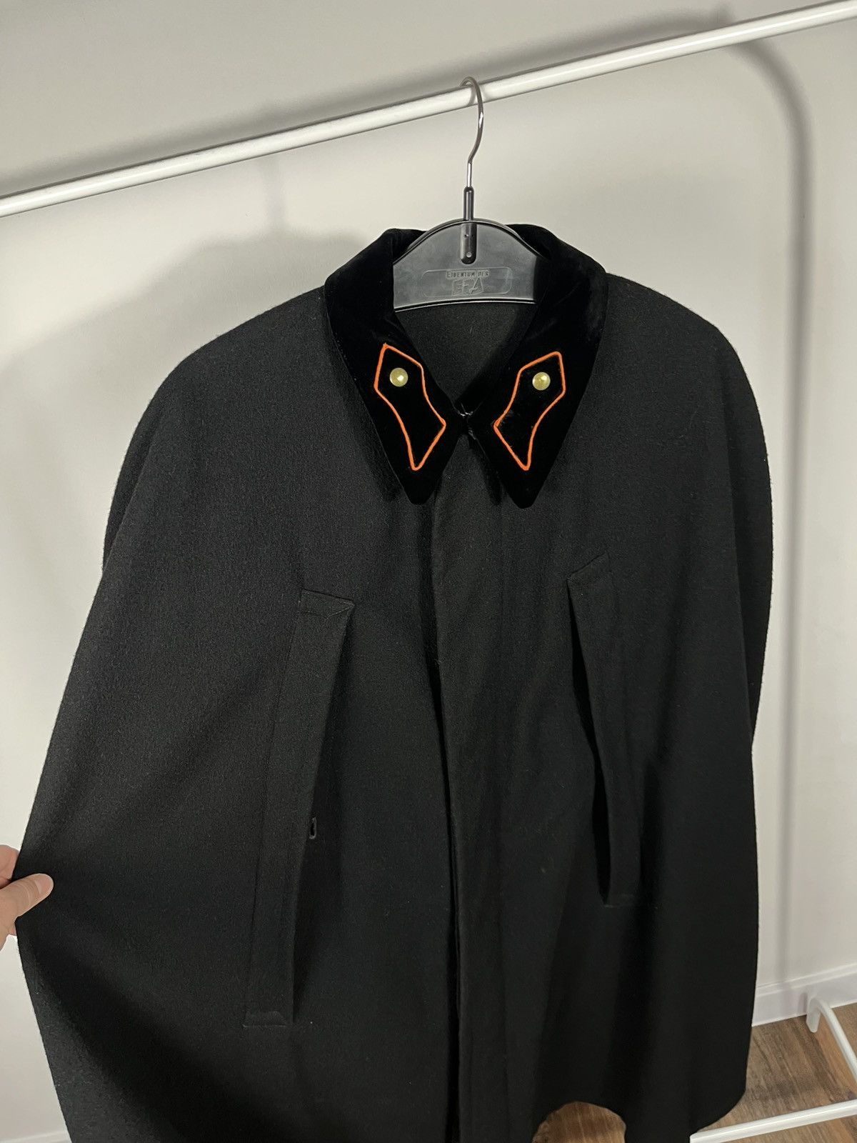 Other Vintage Military Army Wool Cape Cloak Black Coat Mens Size L Size US XL / EU 56 / 4 - 7 Thumbnail