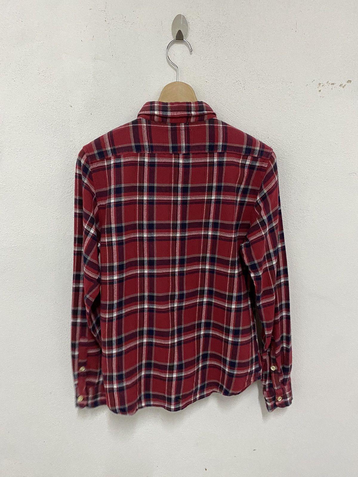 Japanese Brand × Vintage Under wraps Plaid Tartan Flannel Shirt Size S / US 4 / IT 40 - 7 Thumbnail