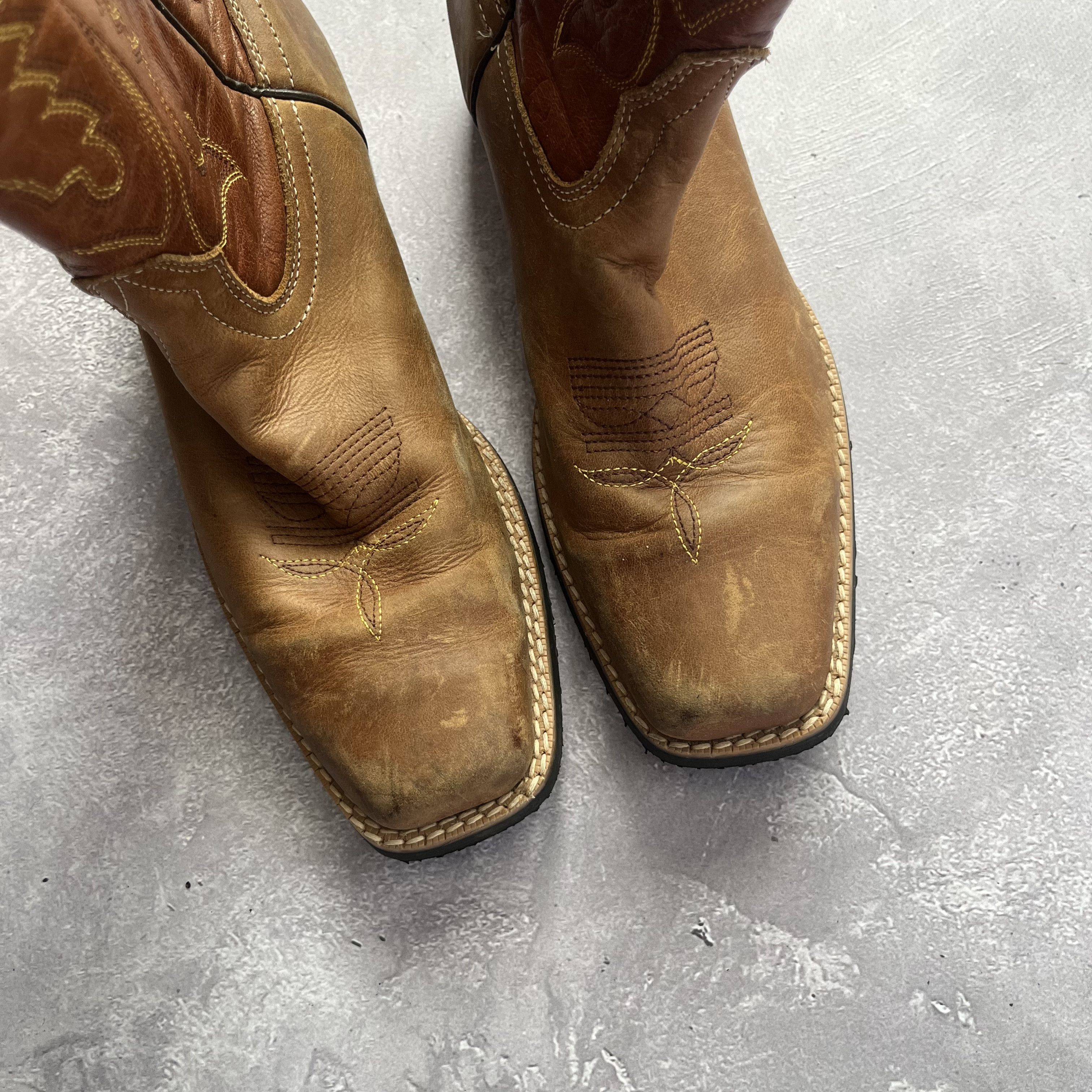 Vintage Caballo Dorado Western Cowboy Boots Brown Leather 23.5 Size US 6.5 / IT 36.5 - 3 Thumbnail