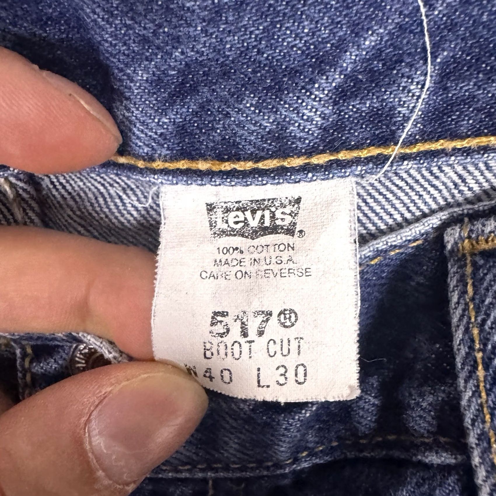 Levi's VINTAGE Levi's 517 Jeans Men 38x28 USA Made Bootcut Western Cowboy Batwing 90s Y2K Style Mens Jeans Size US 38 / EU 54 - 4 Thumbnail