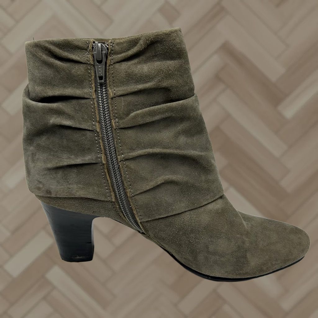 VANELI VINTAGE Ditto by Van Eli Boot Womens 9M Booties Gray Side Zip Heels Size US 9 / IT 39 - 1 Thumbnail